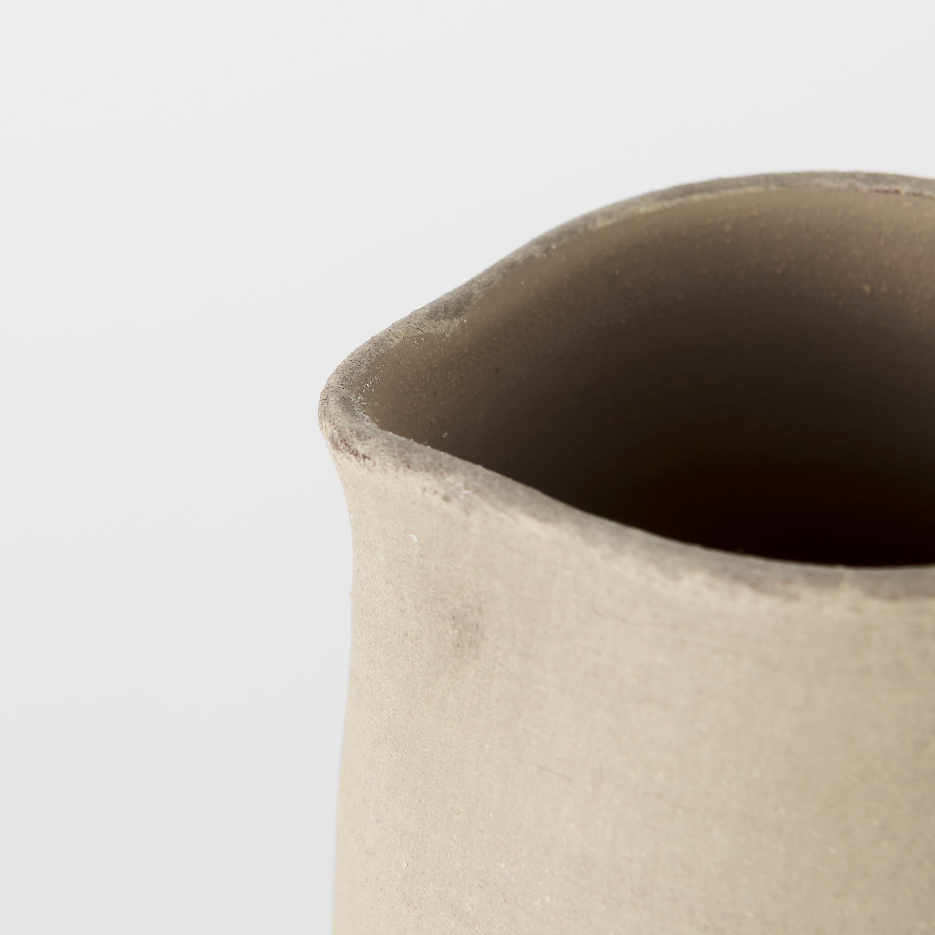 Garand Small 13H Two-Toned White Natural Ceramic Jug — product photograph