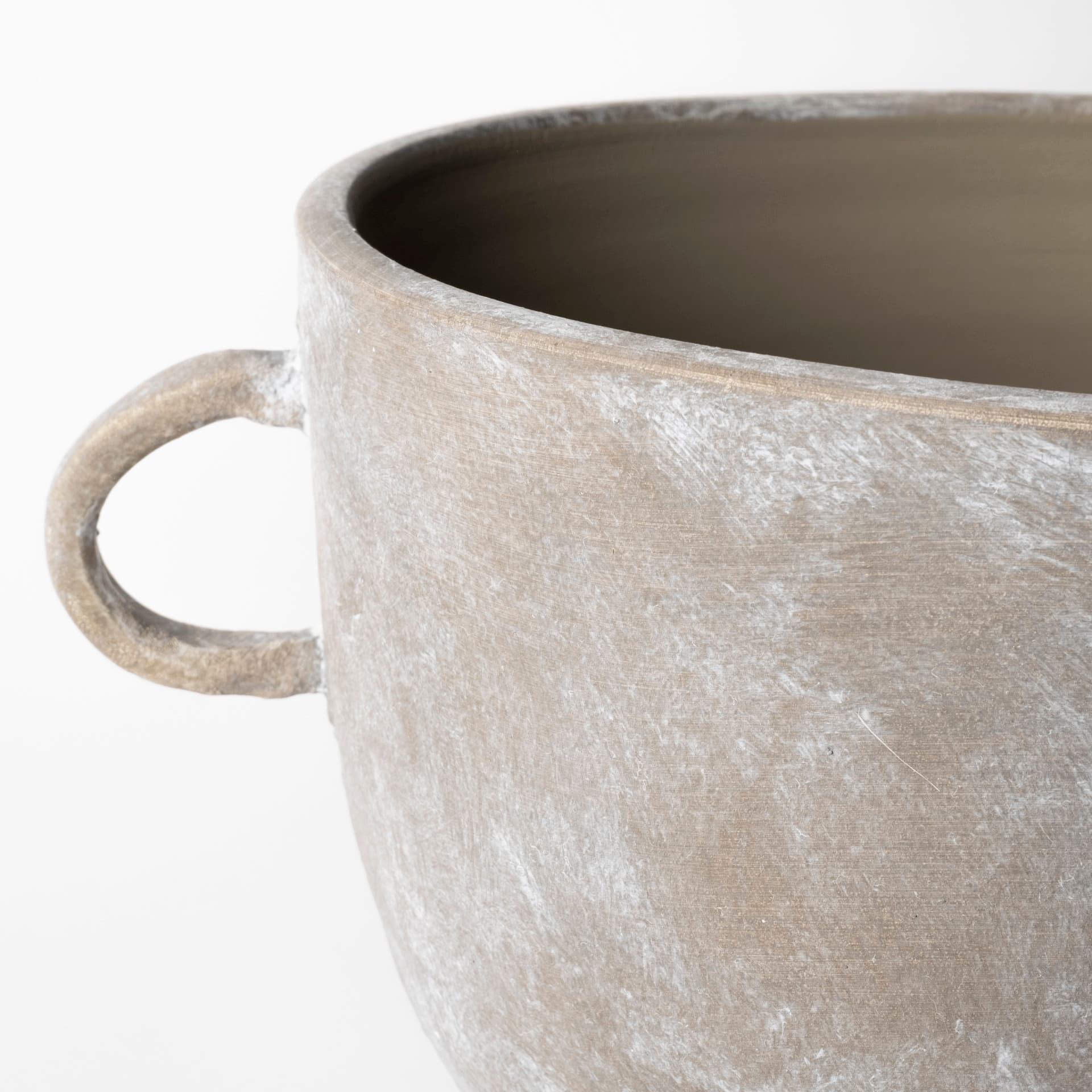 Deya Large Rustic Brown Ceramic Vase — product photograph