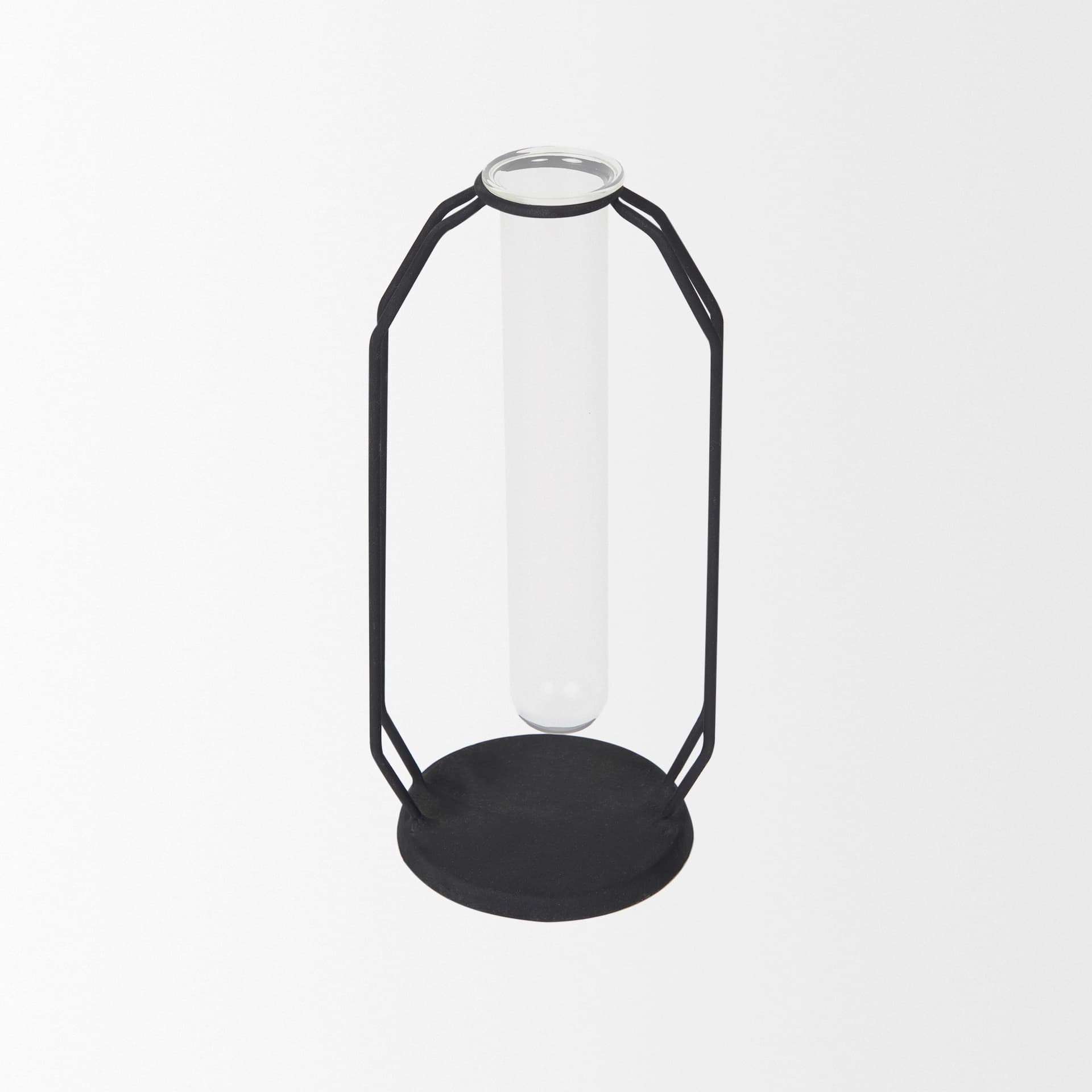 Aria 4.3L x 3.9W x 9.6H Metal and Glass Decorative Accent — product photograph