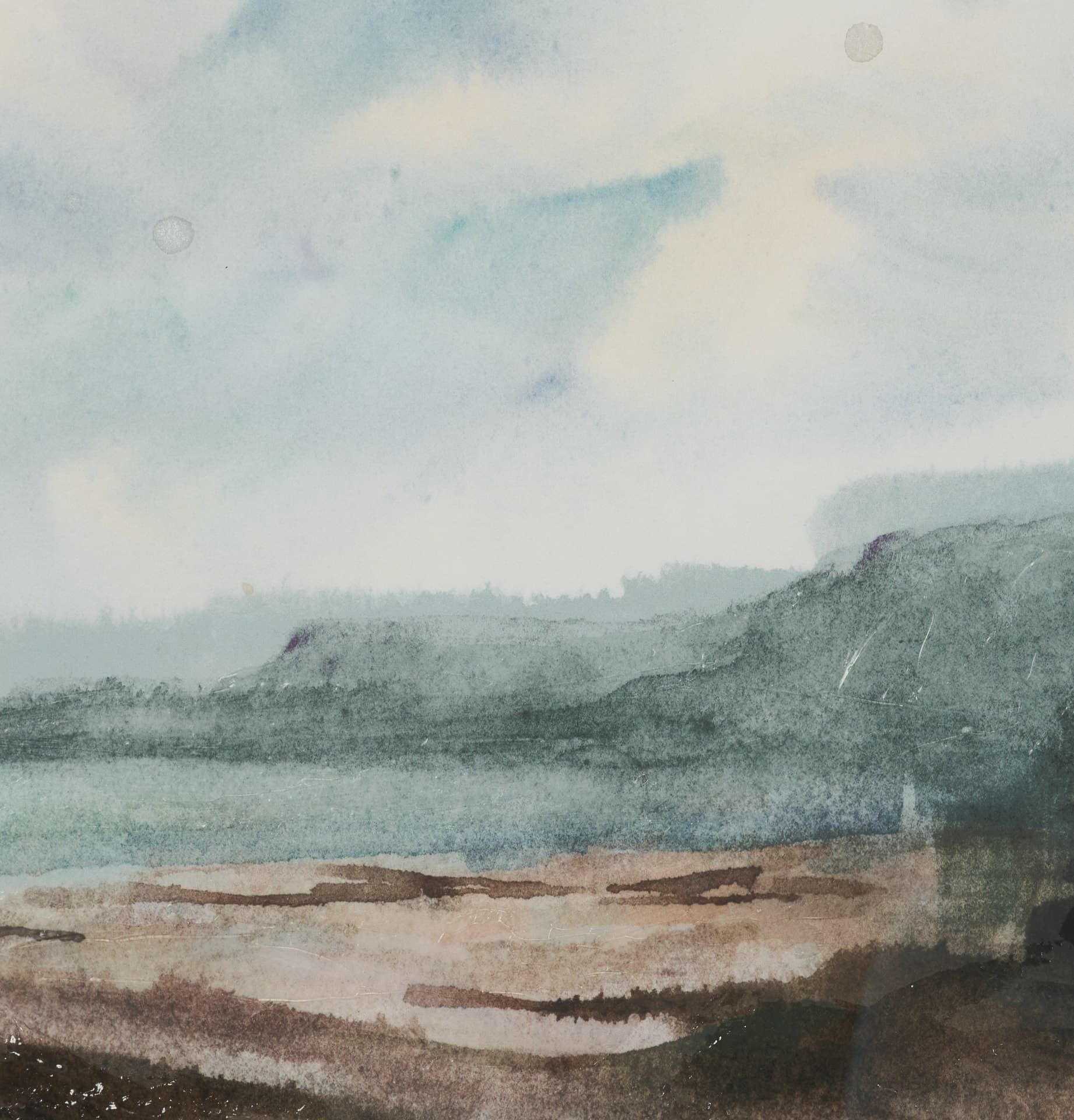 Shoreline Beauty II by Mercana Studio Hand Embelished Framed Artwork Matted under Glass — product photograph