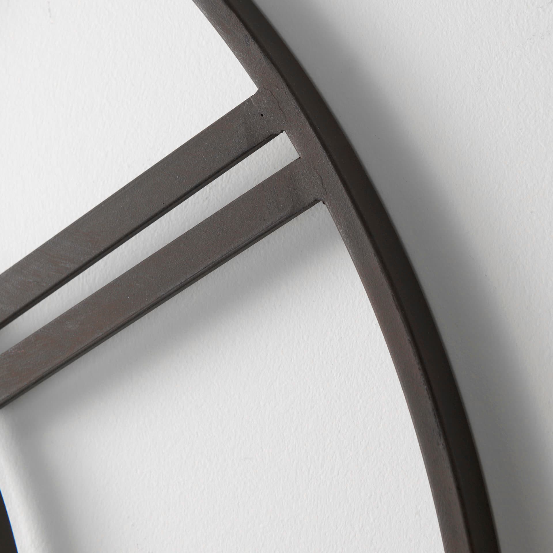 Pender 29.9L x 1.8W x 29.9H Black Iron Round Wall Clock — product photograph