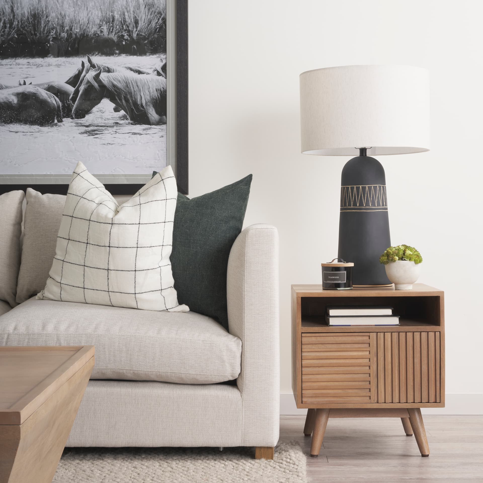 Sable 19.0L x 19.0W x 21.5H Light Brown Wood Side Table — product photograph