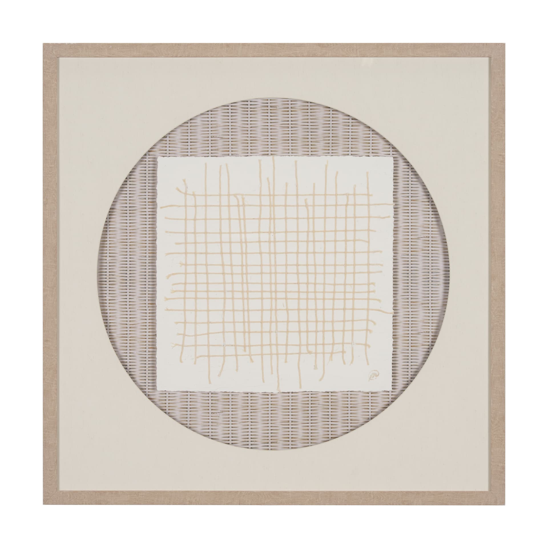 String Net II by Studio M a handmade Original Framed 3D Textured Artwork under Glass — product photograph