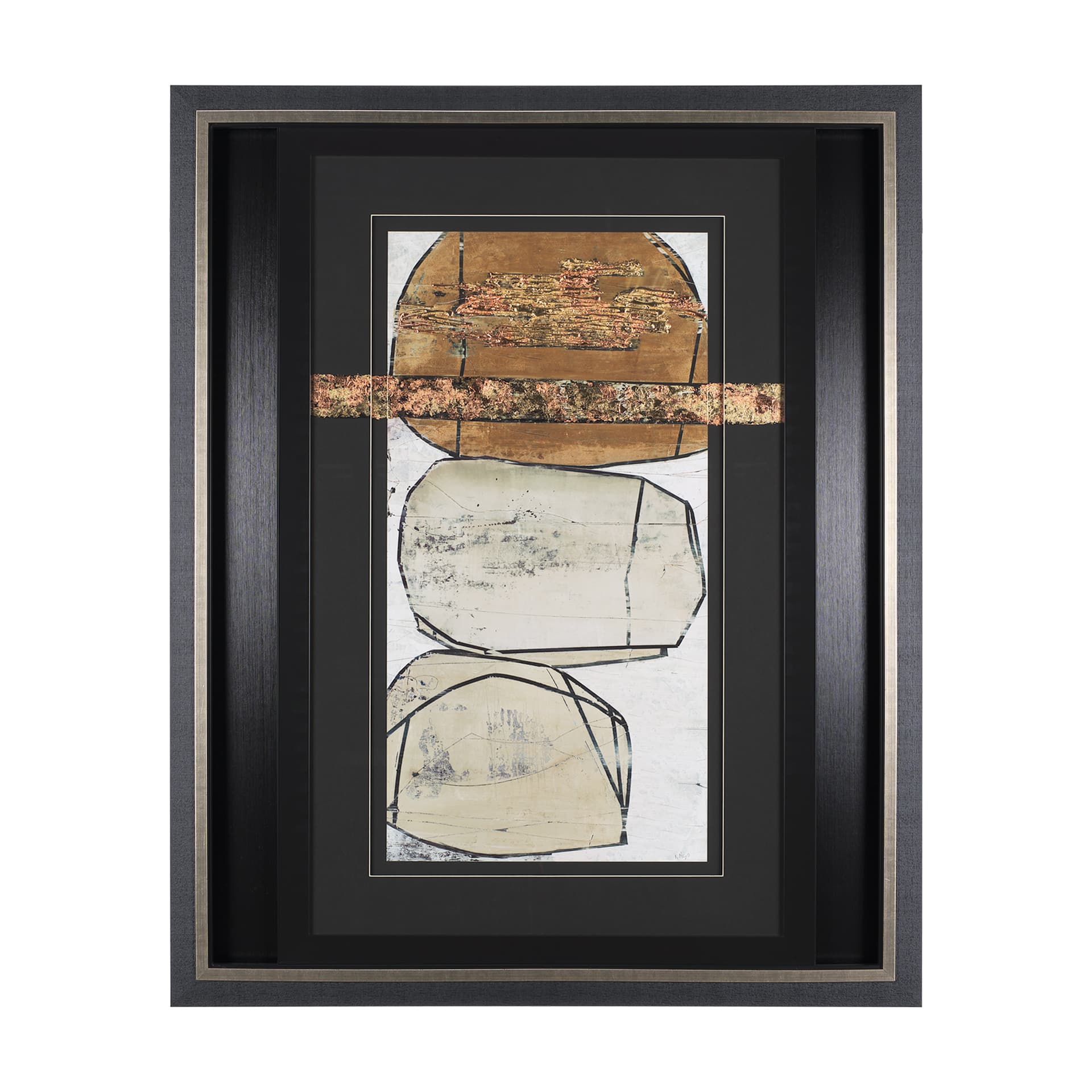 Dim Sum II by Nancy Ngo a Hand Embellished Textured Framed Art Print Matted under Glass — product photograph