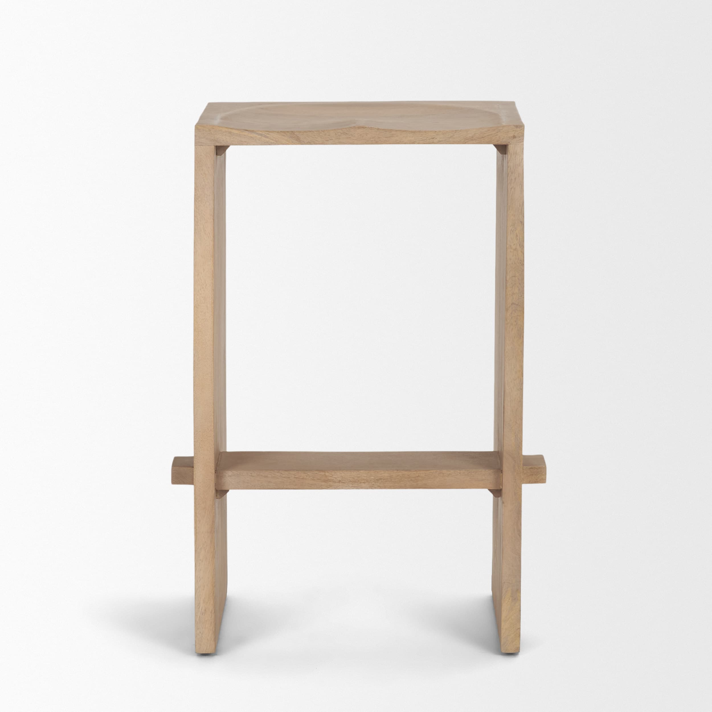 Aida Backless 26in Seat Counter Stool | Light Brown — product photograph