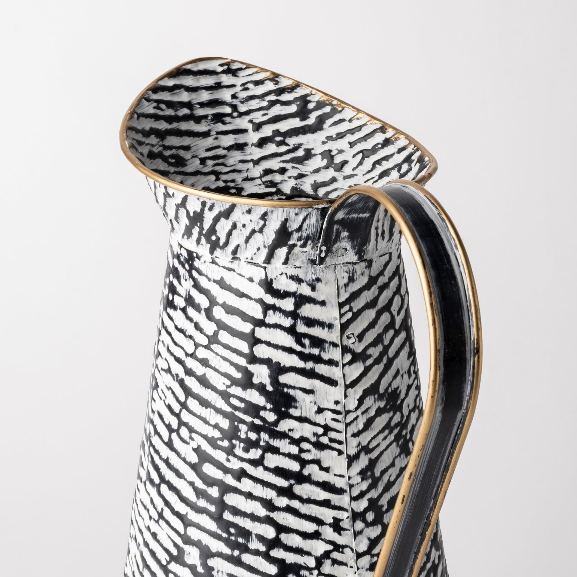 Colette Small Black/White Patterned Vase — product photograph