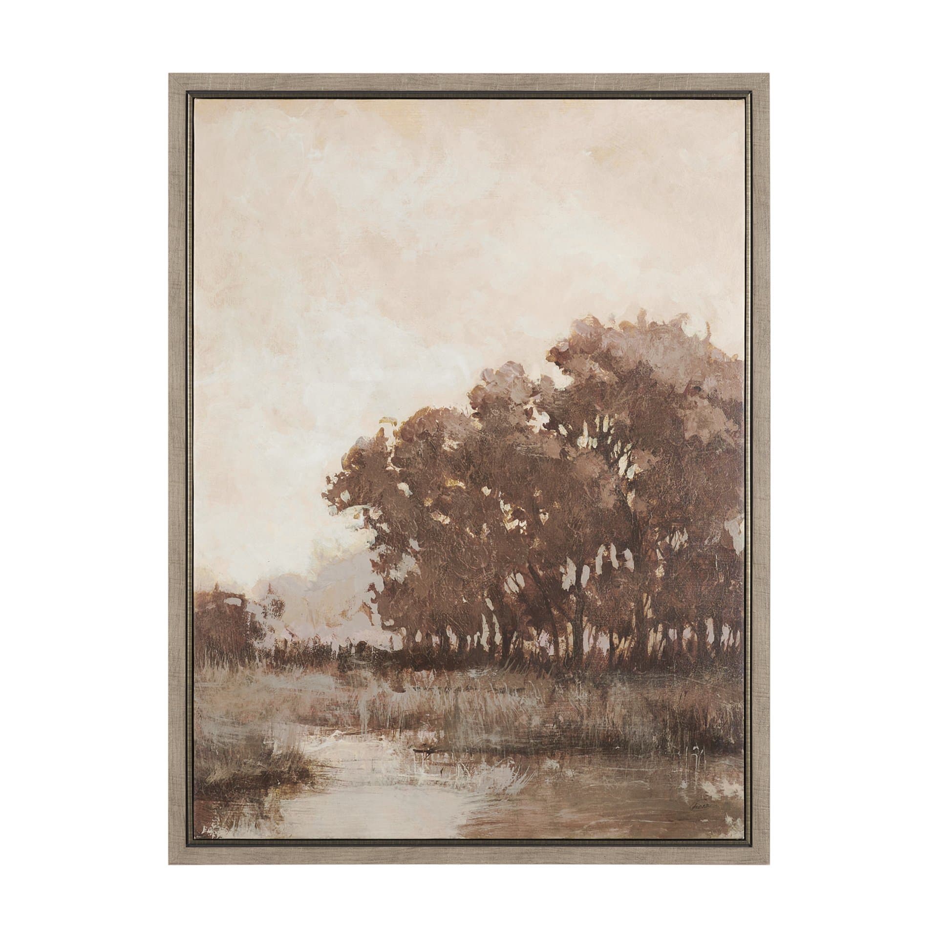 Calm Horizon I by Mercana Studio Hand-Embellished Textured Framed Canvas Artwork — product photograph