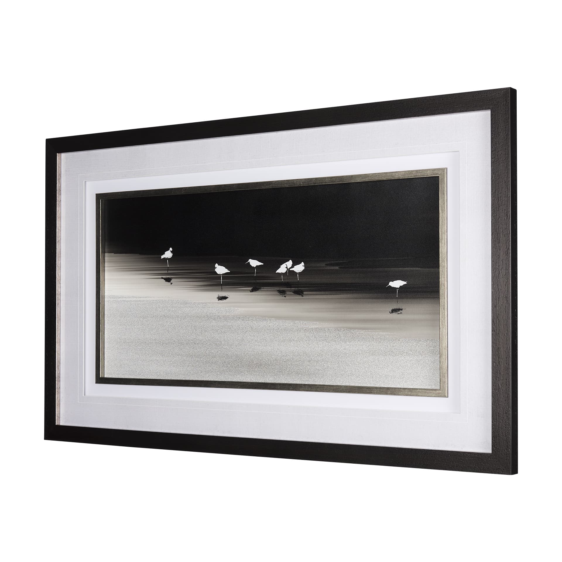 Social by Mercana Studio a Hand Embellished Textured Framed Photo Art Print Matted under Glass — product photograph