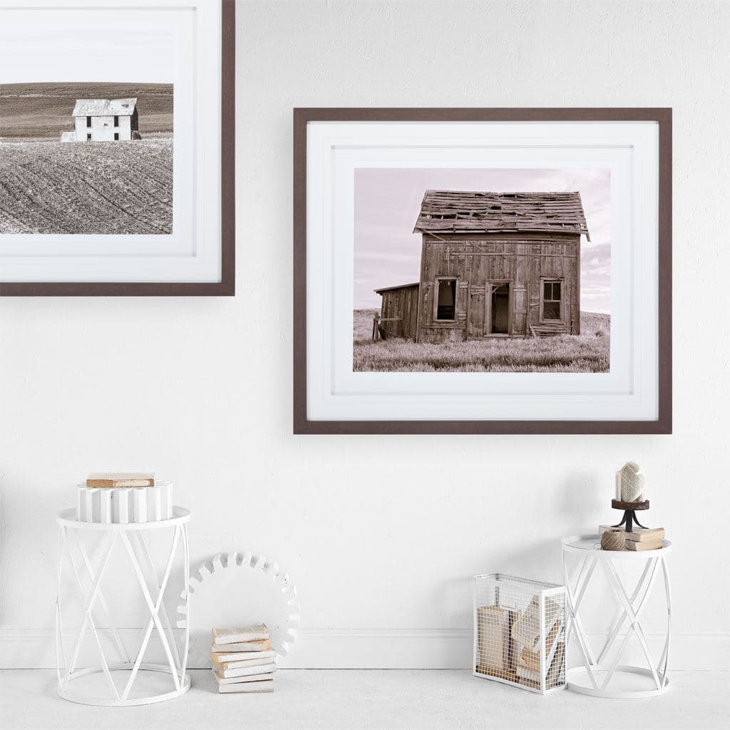 Abandoned Two Story Farm House by Steven Bisig a Framed Photo Art Print Matted under Glass — product photograph