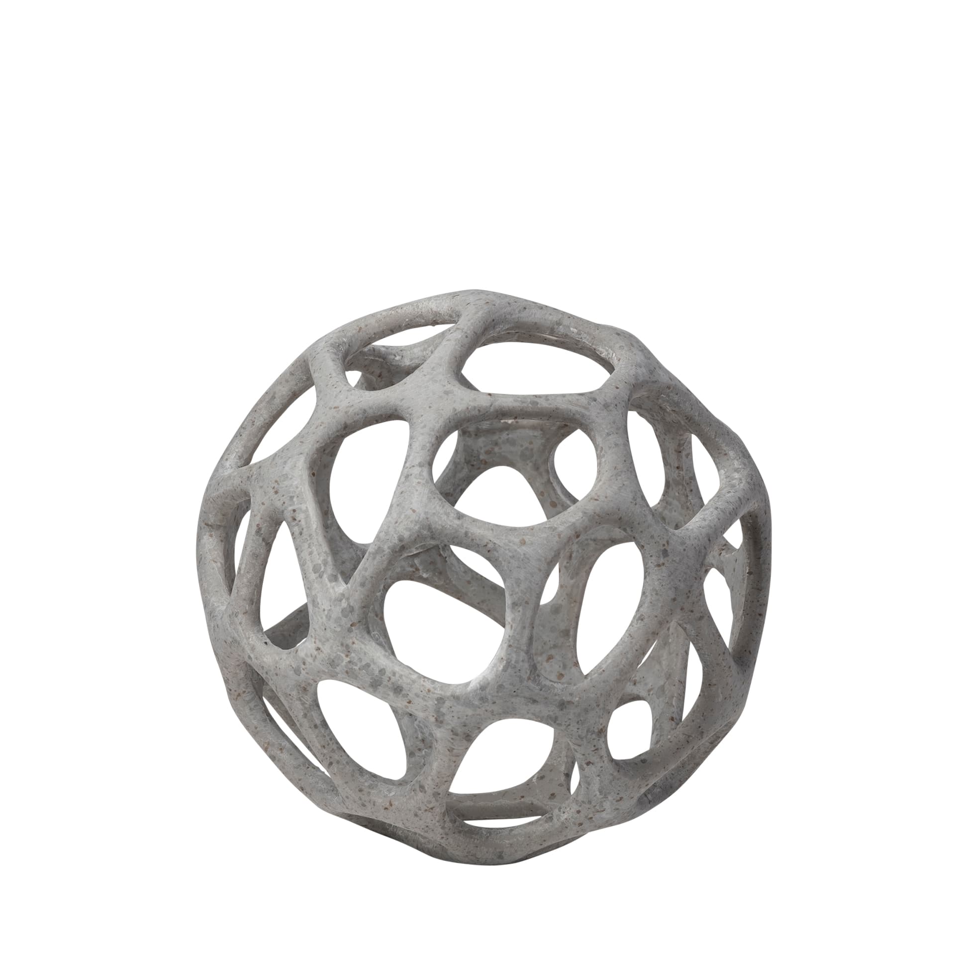 Spiro 6L x 6W Off-White Hollow Decorative Orb — product photograph