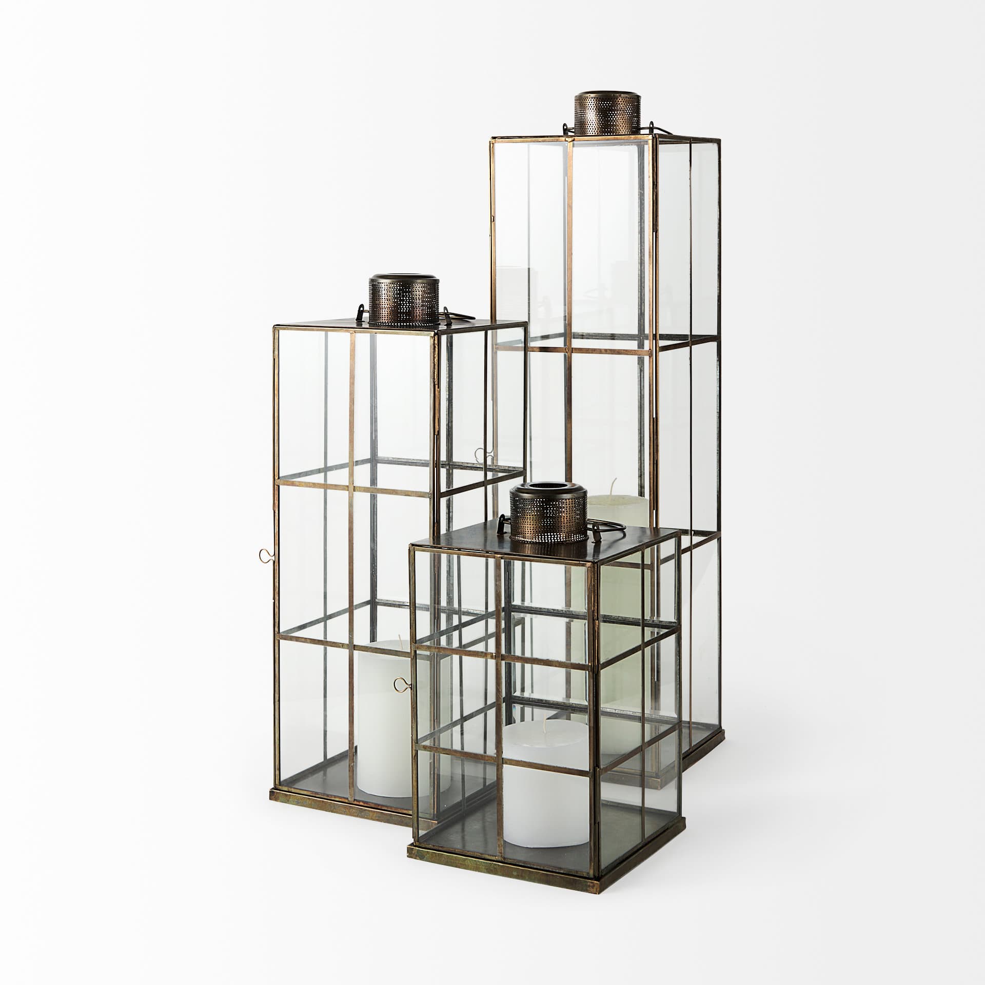 Grimwig (Small) 8L x 8W x 15H LANTERN W/SHEET BASE WITHOUT BEVEL — product photograph