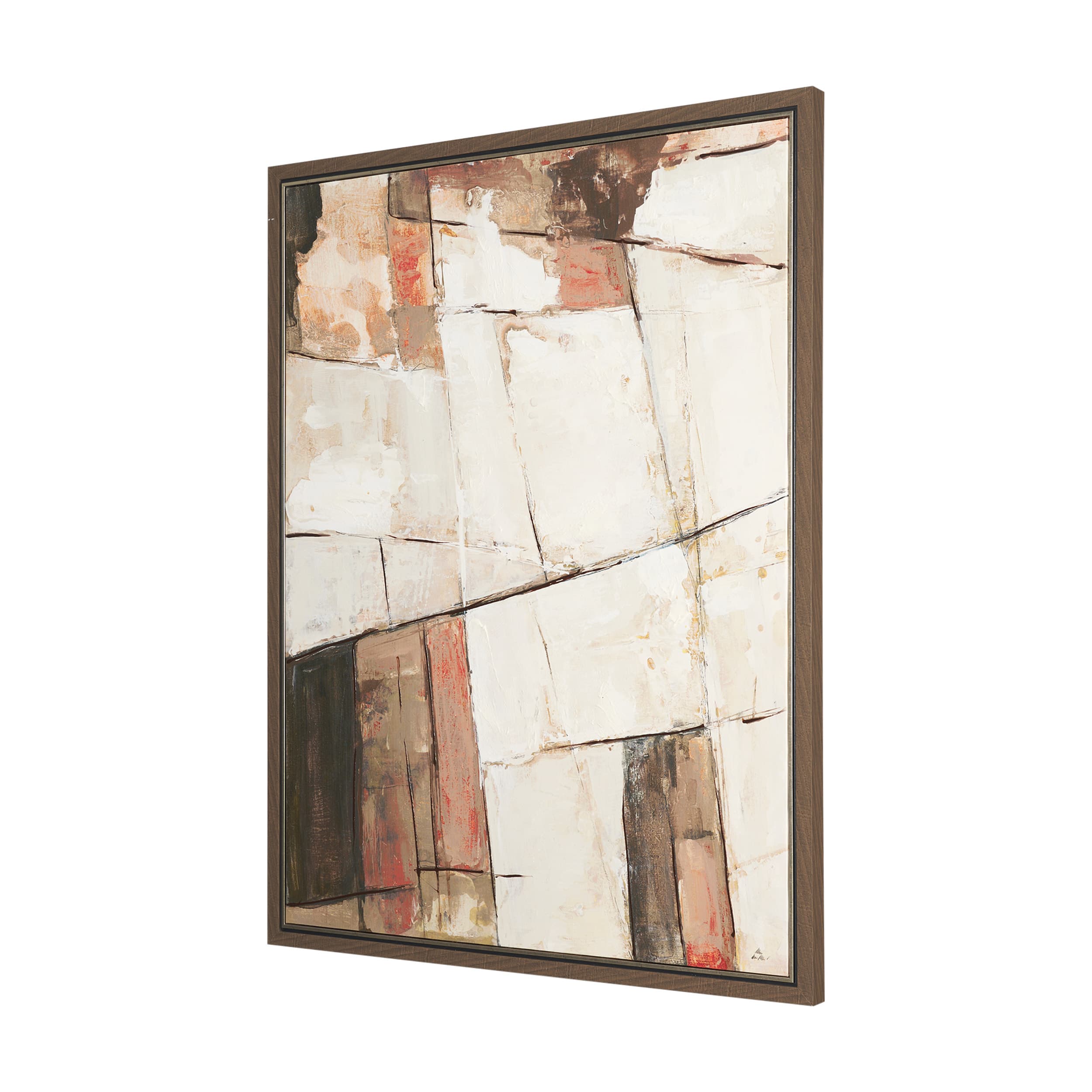 Shale I by Mercana Studio Hand-Embellished Textured Framed Canvas Artwork — product photograph