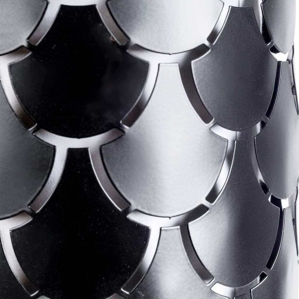 Brasseur III 10.5x22 Black Toned Metal Fish Scale Wall Sconce — product photograph