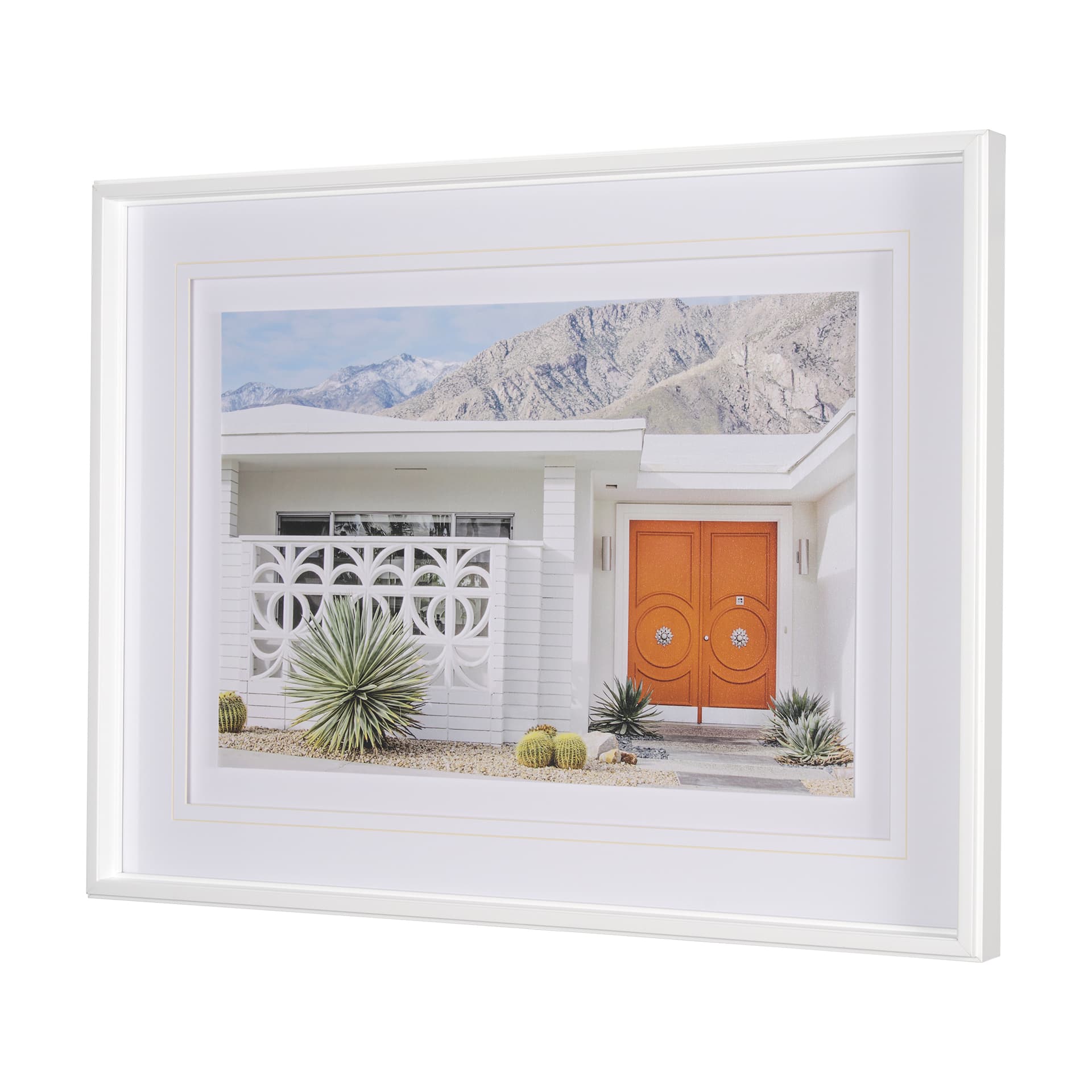Palm Springs Villa Puerta Naranja Irene Suchocki Hand Embellished Framed Photo Art Print Matted unde — product photograph