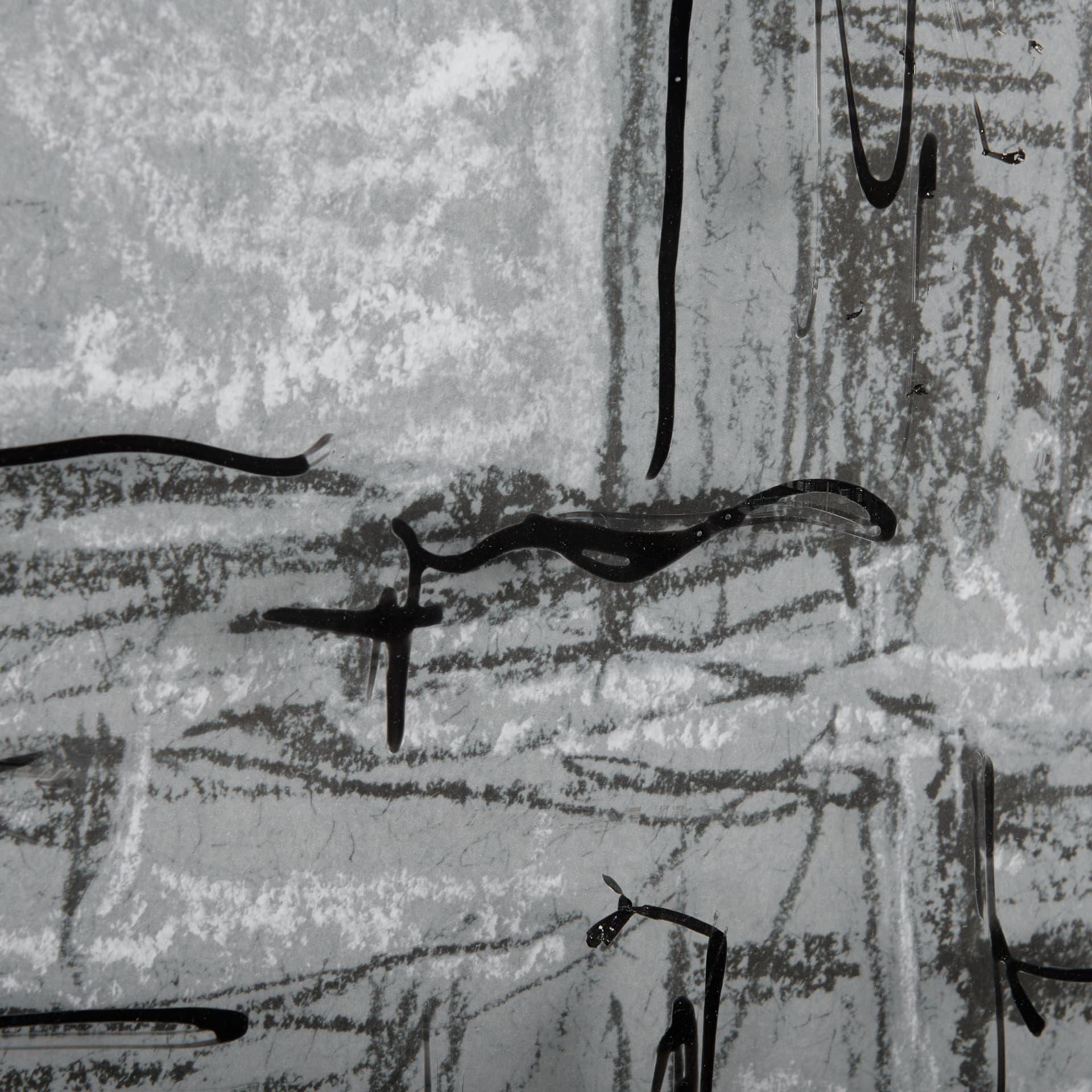 Farm view sketch II by Mercana Studio Hand Embellished Textured Framed Art Print Matted under Glass — product photograph