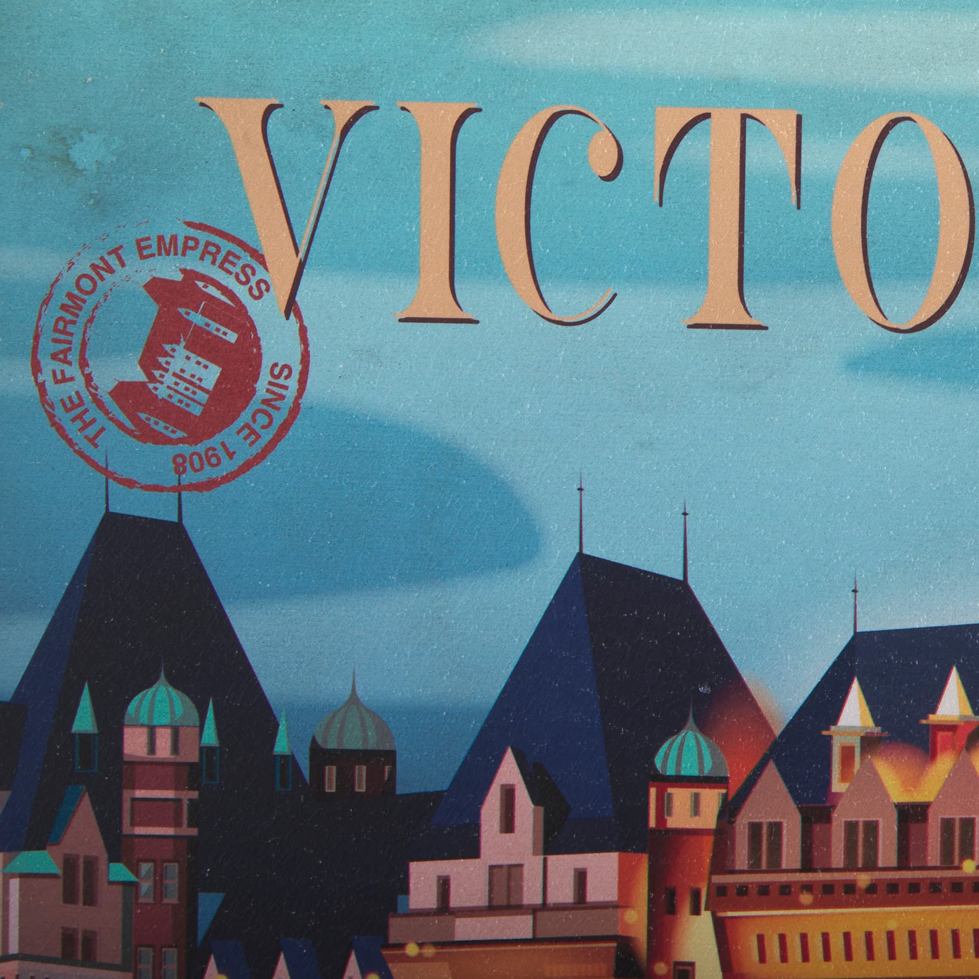 Victoria Go Canada (SM) by Mercana Studio a Hand Embellished Decograph Framed Art Print — product photograph