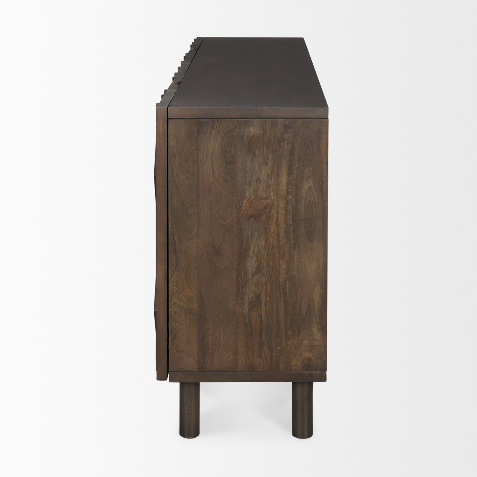 Heera Dark Brown Diamond Motif w/ Shelf Sideboard — product photograph