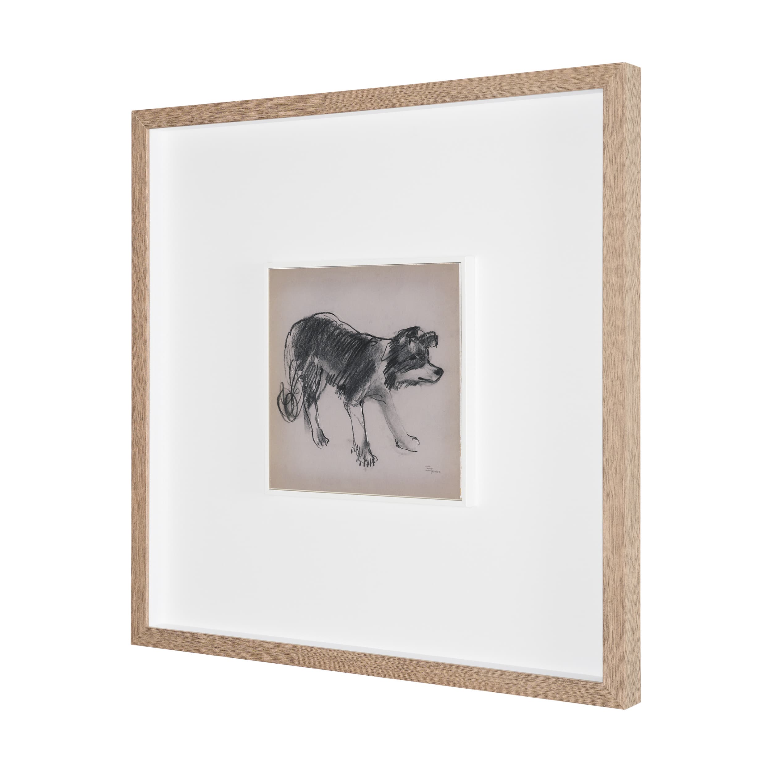 Border Collie by Mercana Studio Hand-Embellished Framed Artwork Matted under Glass — product photograph
