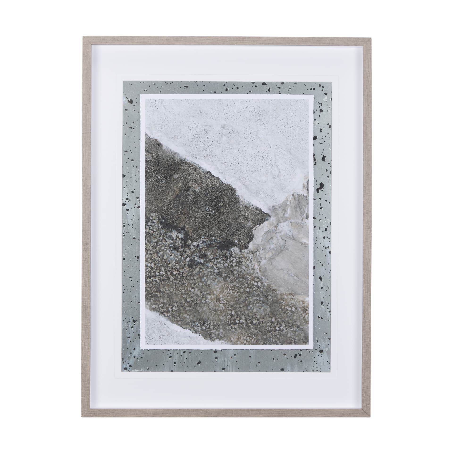 Mudslide II by Mercana Studio a Hand Embellished Textured Framed Art Print Matted under Glass — product photograph