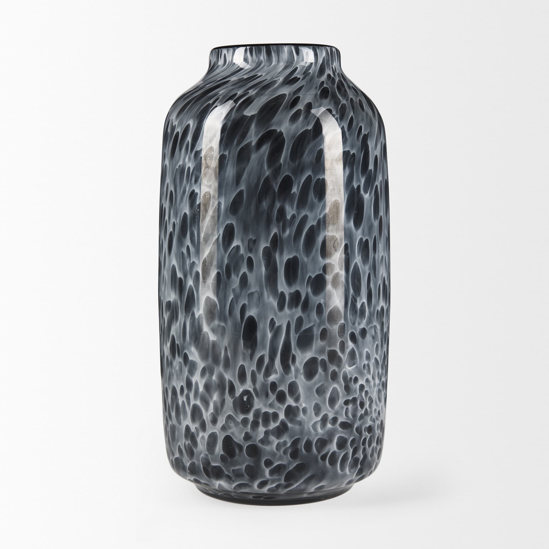 Masai Medium Black Mottled Glass Vase — product photograph