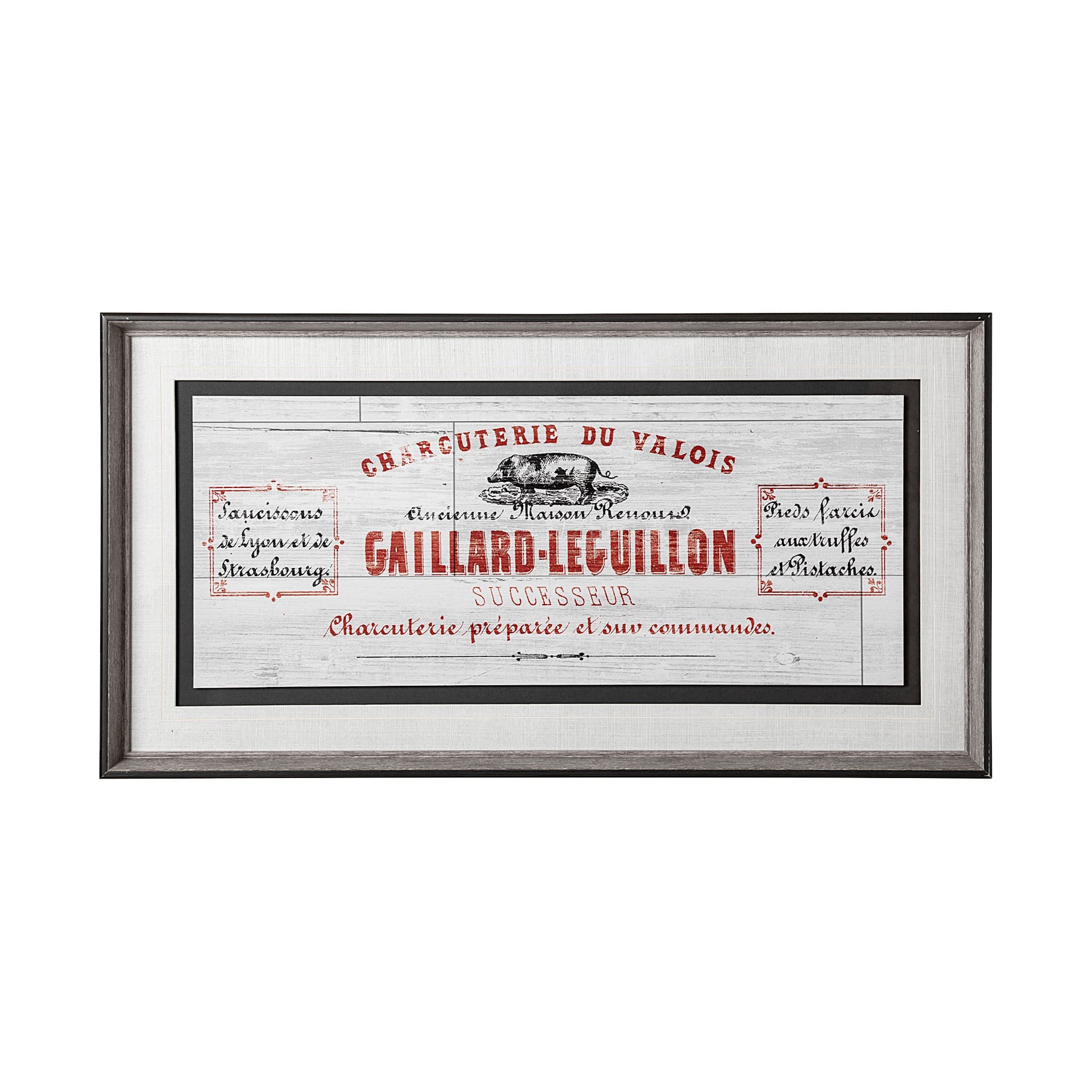 Animal Bill of Sales I Gray Wood Mercana Studio Hand Embellished Framed Art Print Matted under Glass — product photograph