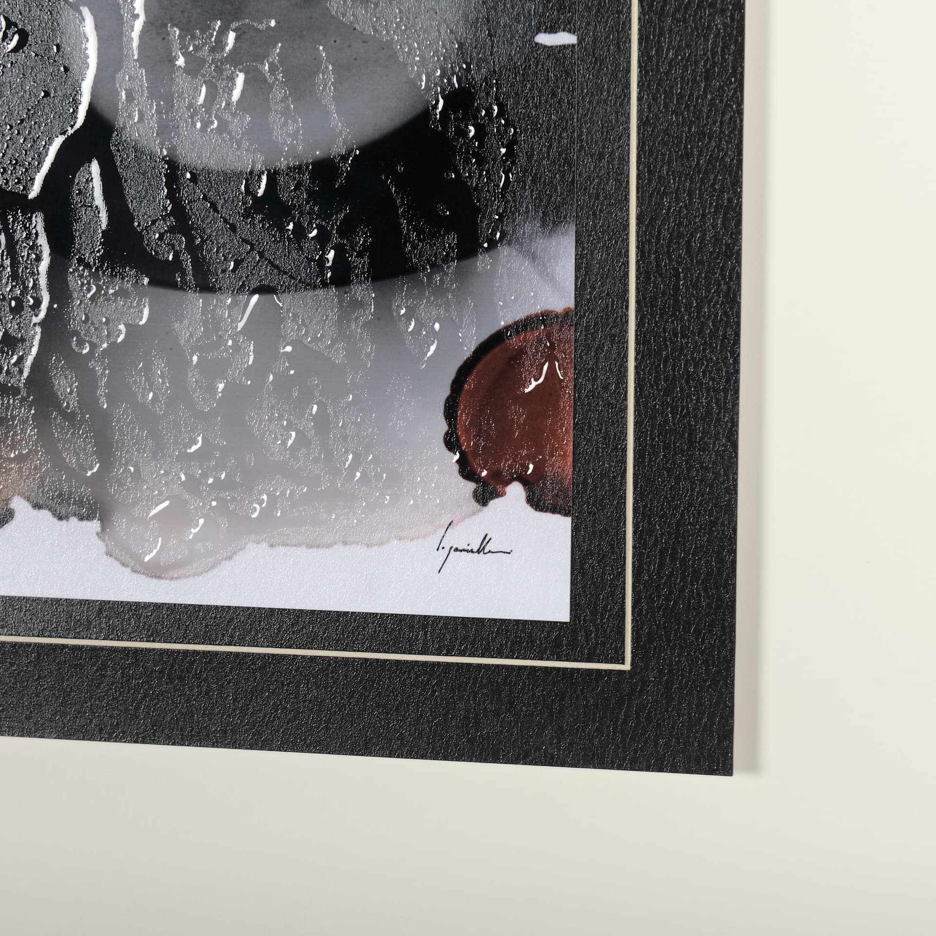 Shimmering Night II by Mercana Studio Hand Embellished Textured Framed Art Print Matted under Glass — product photograph