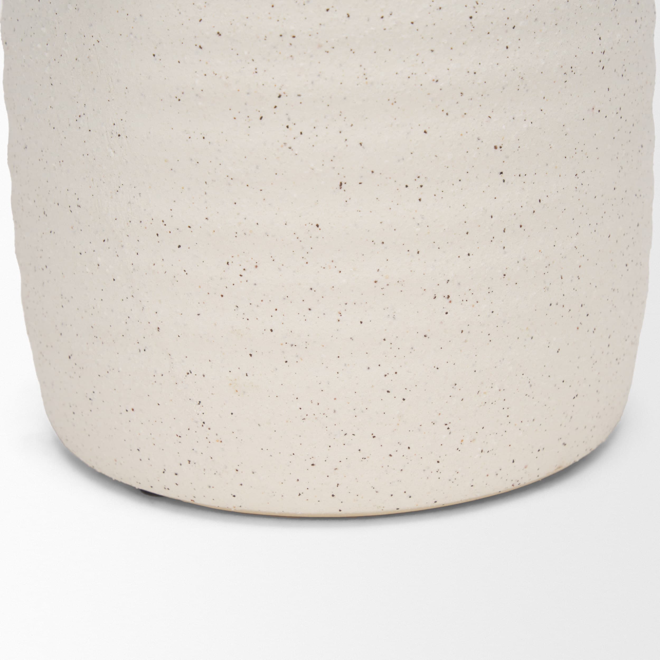 Tyrus Medium Textured Matte White w/ Speckling Ceramic Vase — product photograph
