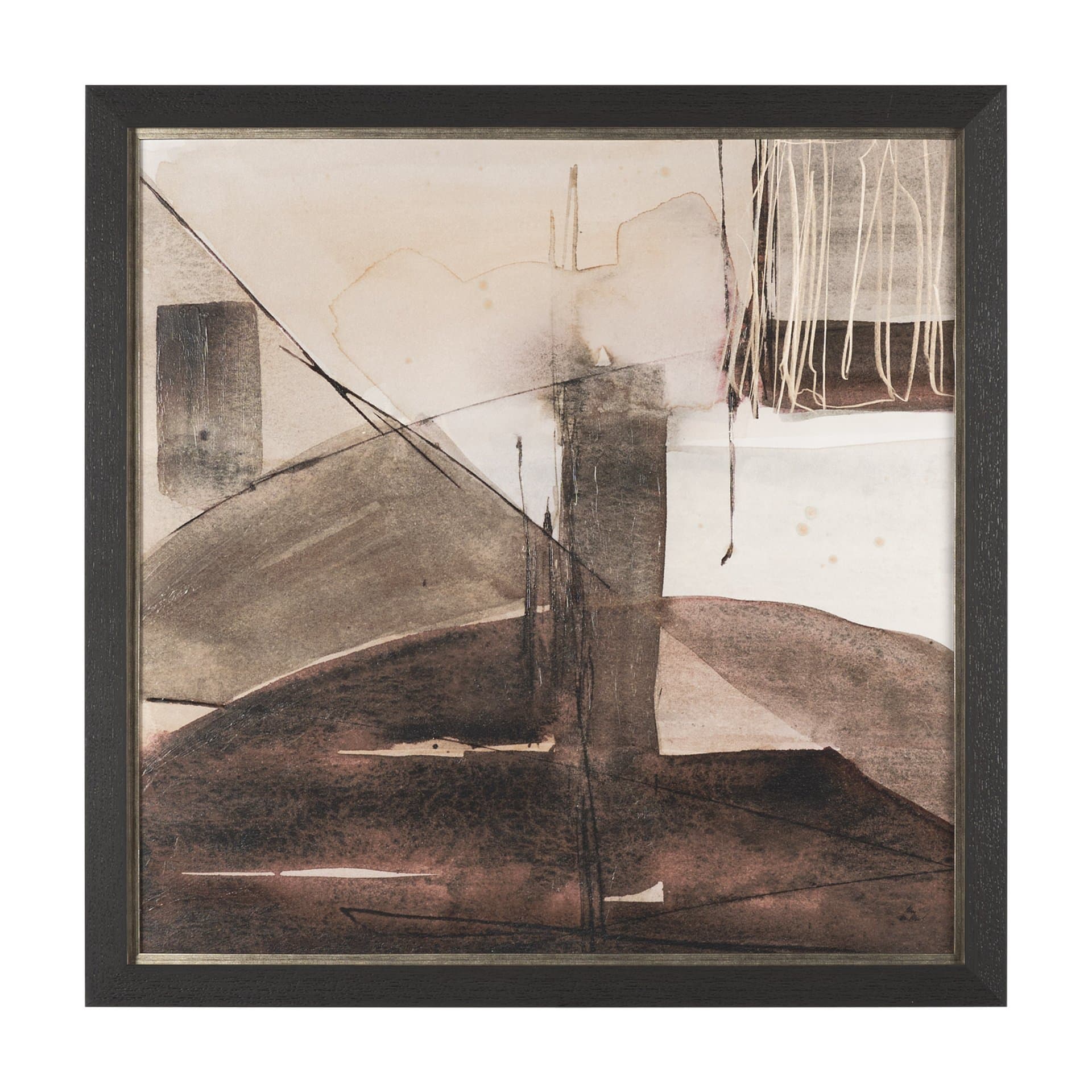 Quiet Constructs I by Mercana Studio Hand Embelished Textured Framed Artwork Matted — product photograph