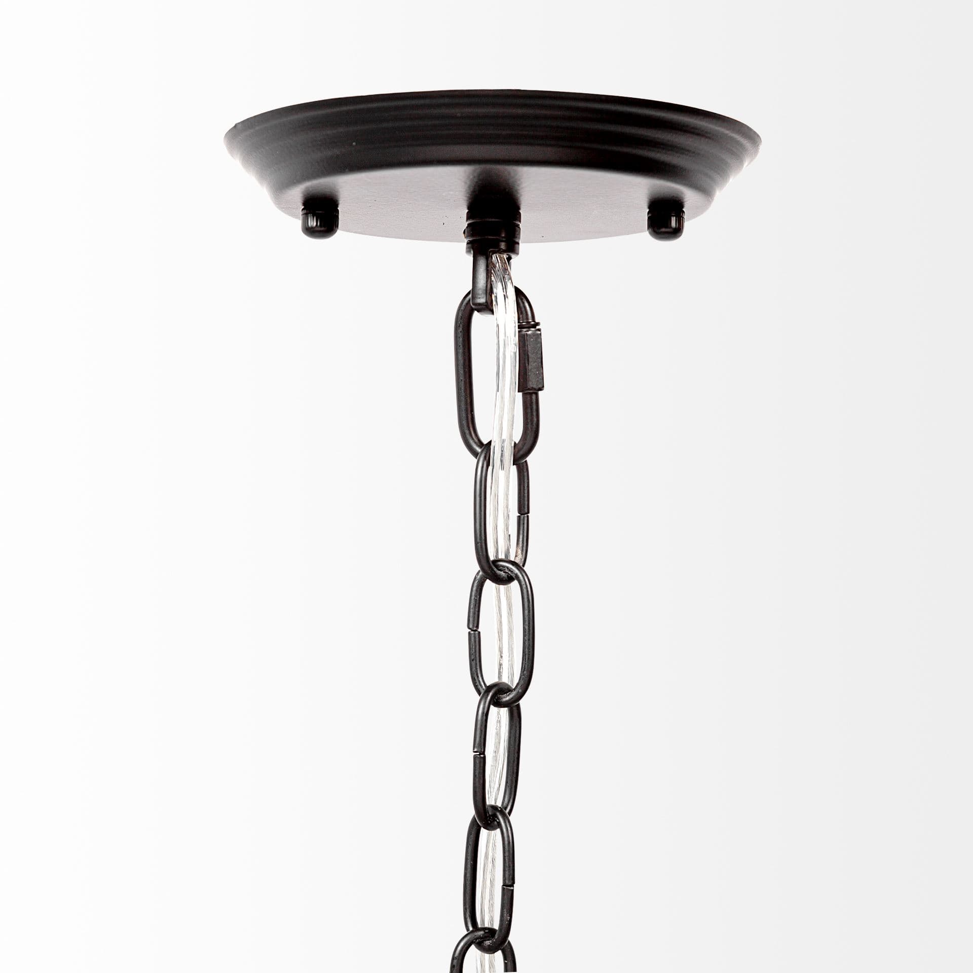 Decamp I (47.2"x36.2") Black Metal Chassis Glass Tube Twelve Light Chandelier — product photograph
