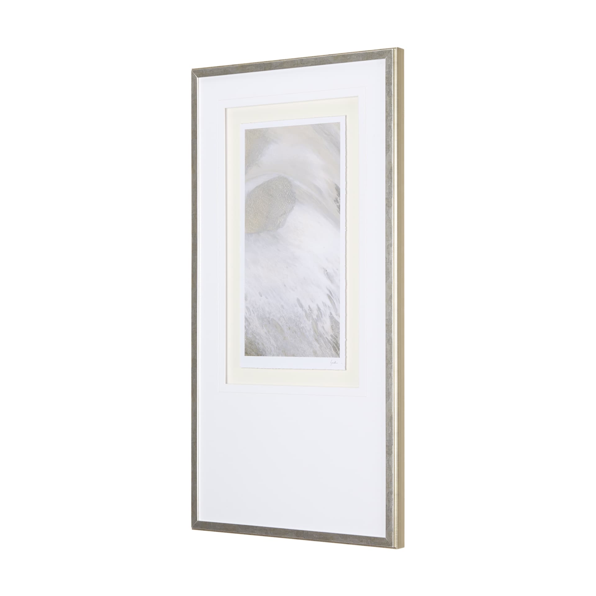 Sandy Waves IV by Mercana Studio a Hand Embellished Textured Framed Art Print Matted under Glass — product photograph