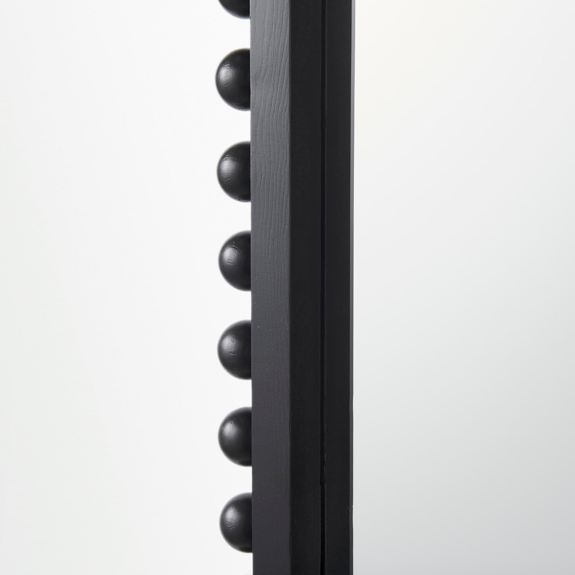 Leeds 23L x 35H Black Wood Arch Frame Mirror — product photograph