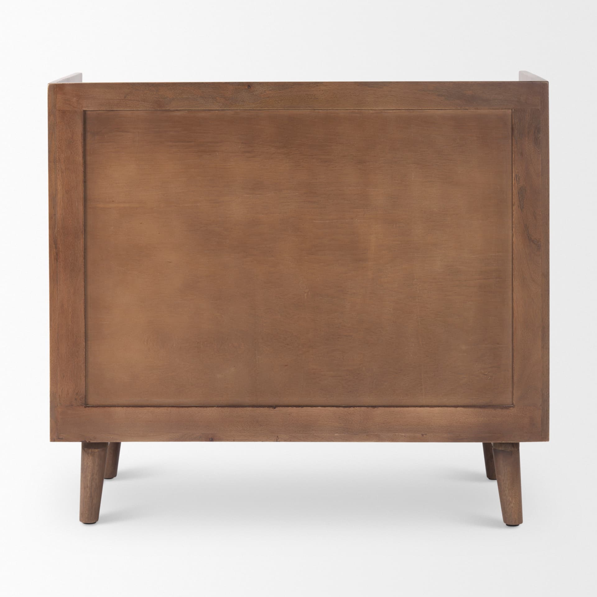 Lillie 36.0L x 16.0W x 32.0H Medium Brown Wood 2 Door Tray Top Accent Cabinet — product photograph