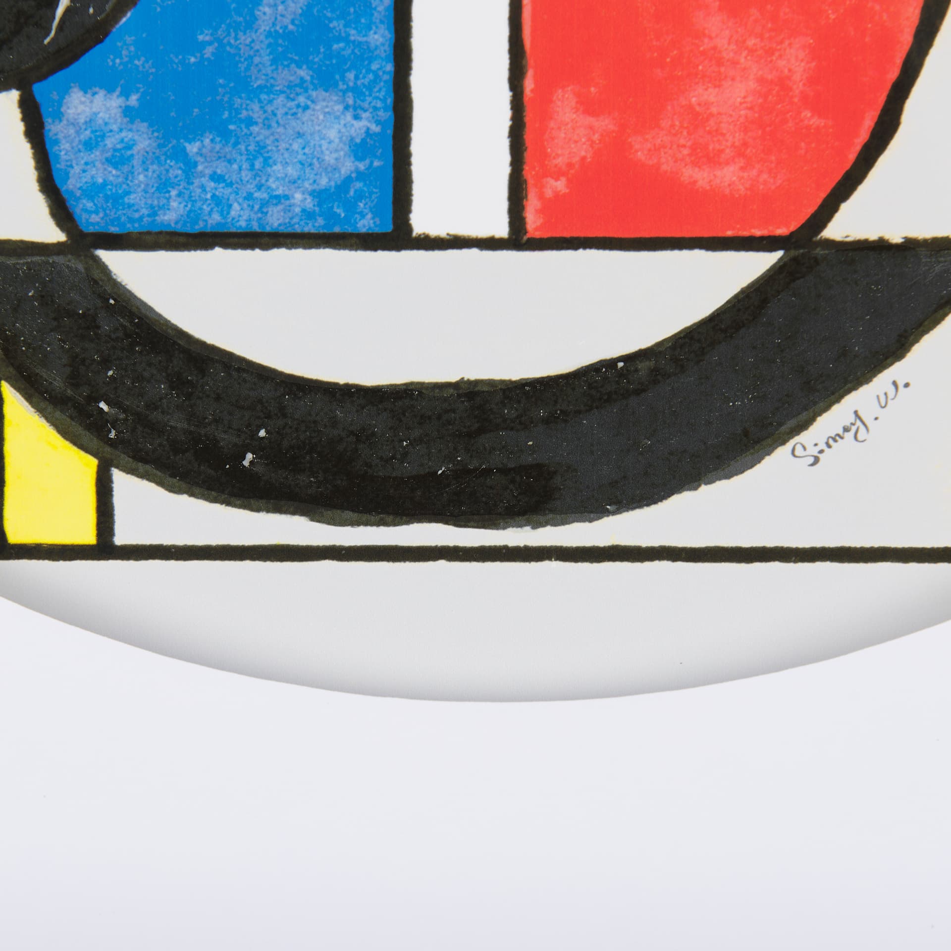 Numbers V by Mercana Studio a Hand Embellished Textured Framed Art Print Matted under Glass — product photograph