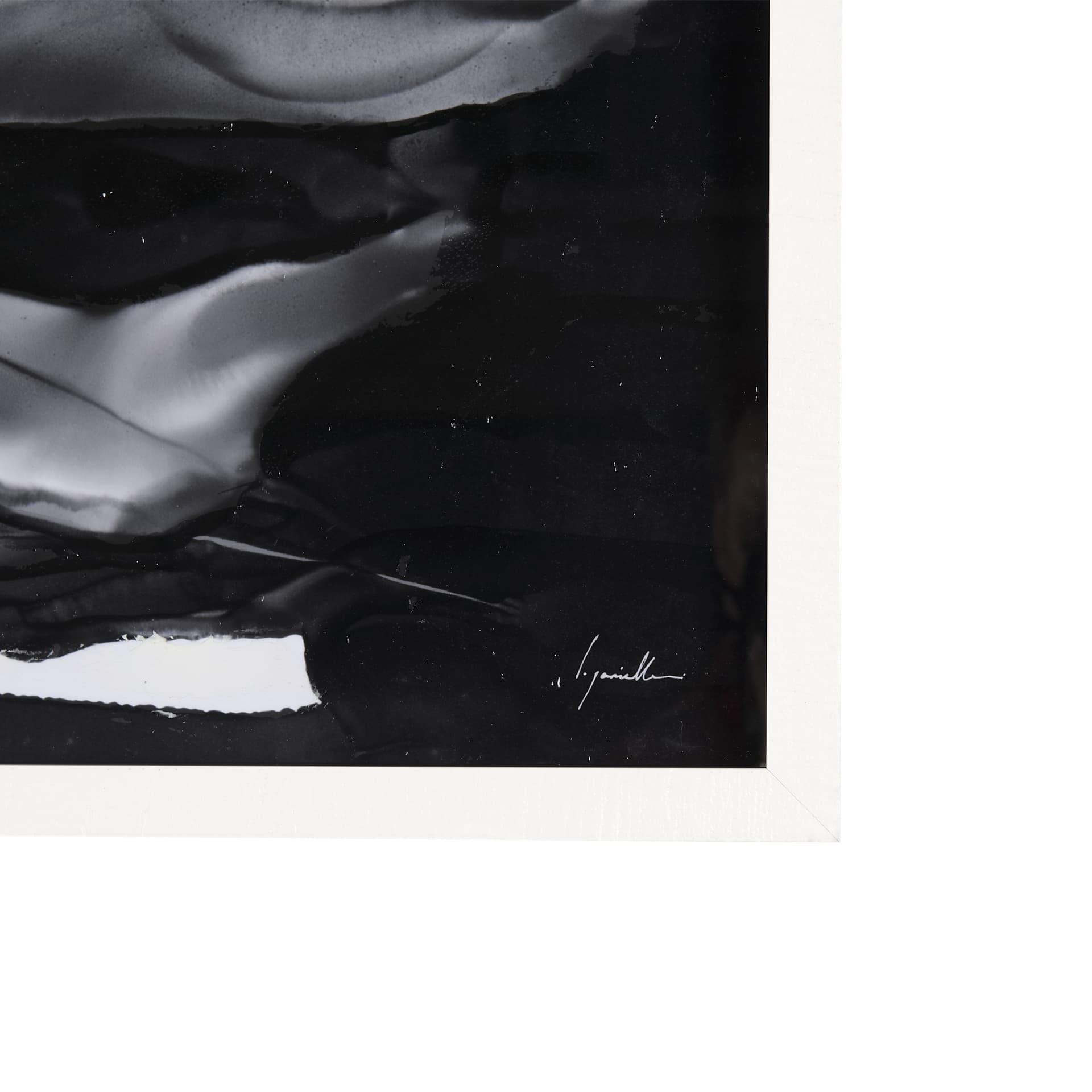 Turbulent River by Mercana Studio a Hand Embellished Textured Framed Art Print Matted under Glass — product photograph