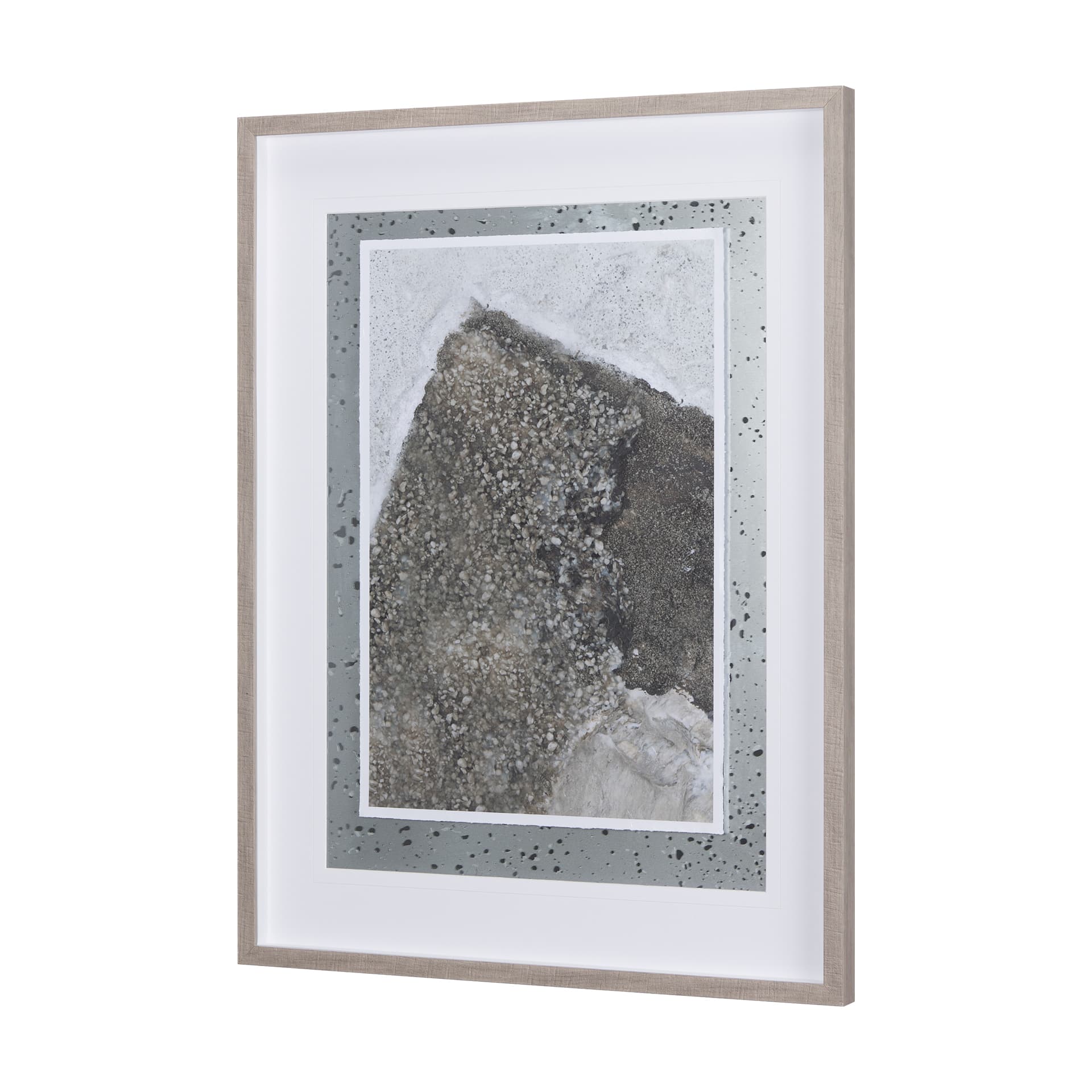 Mudslide III by Mercana Studio a Hand Embellished Textured Framed Art Print Matted under Glass — product photograph
