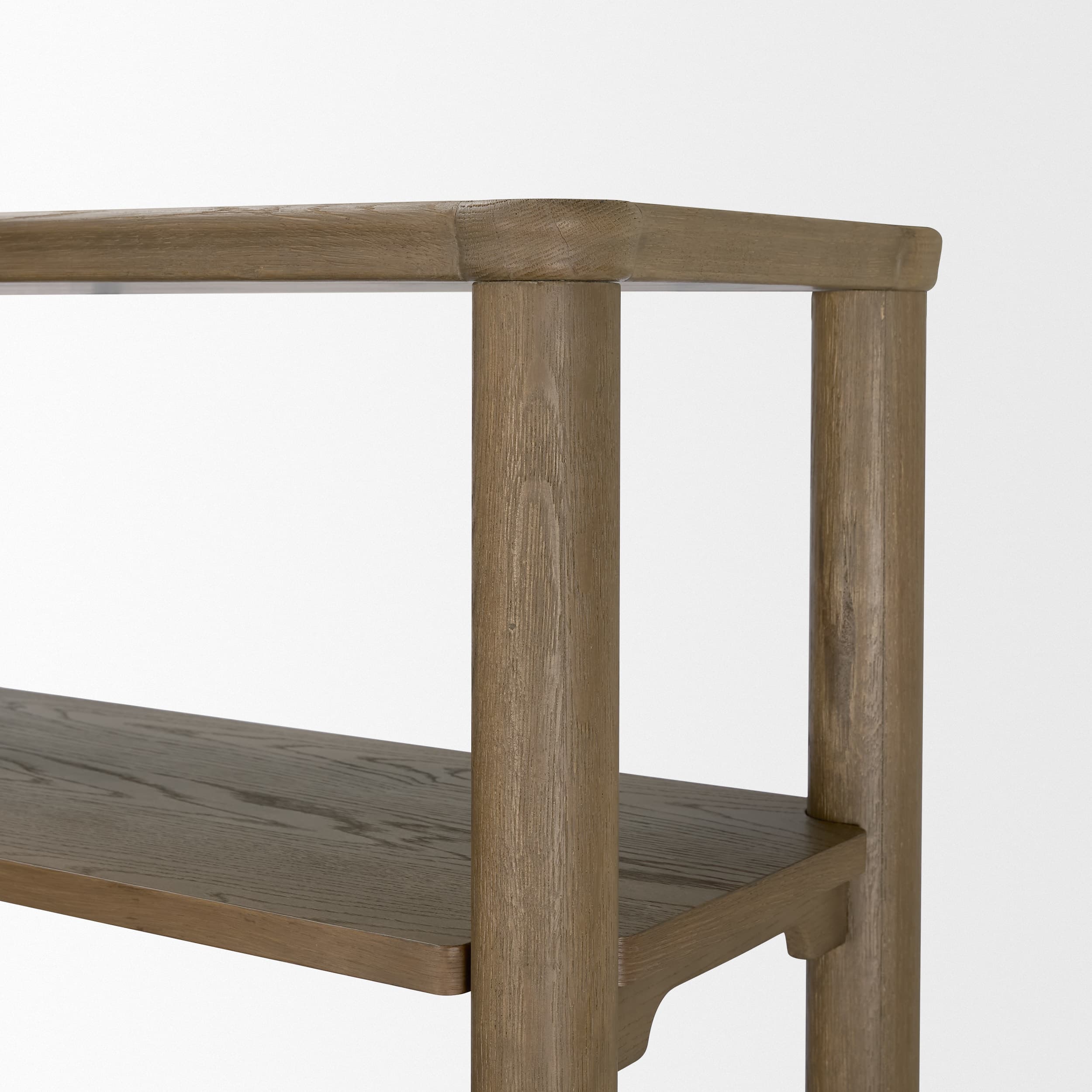 Alden Medium Brown Wood Open Shelving Unit — product photograph