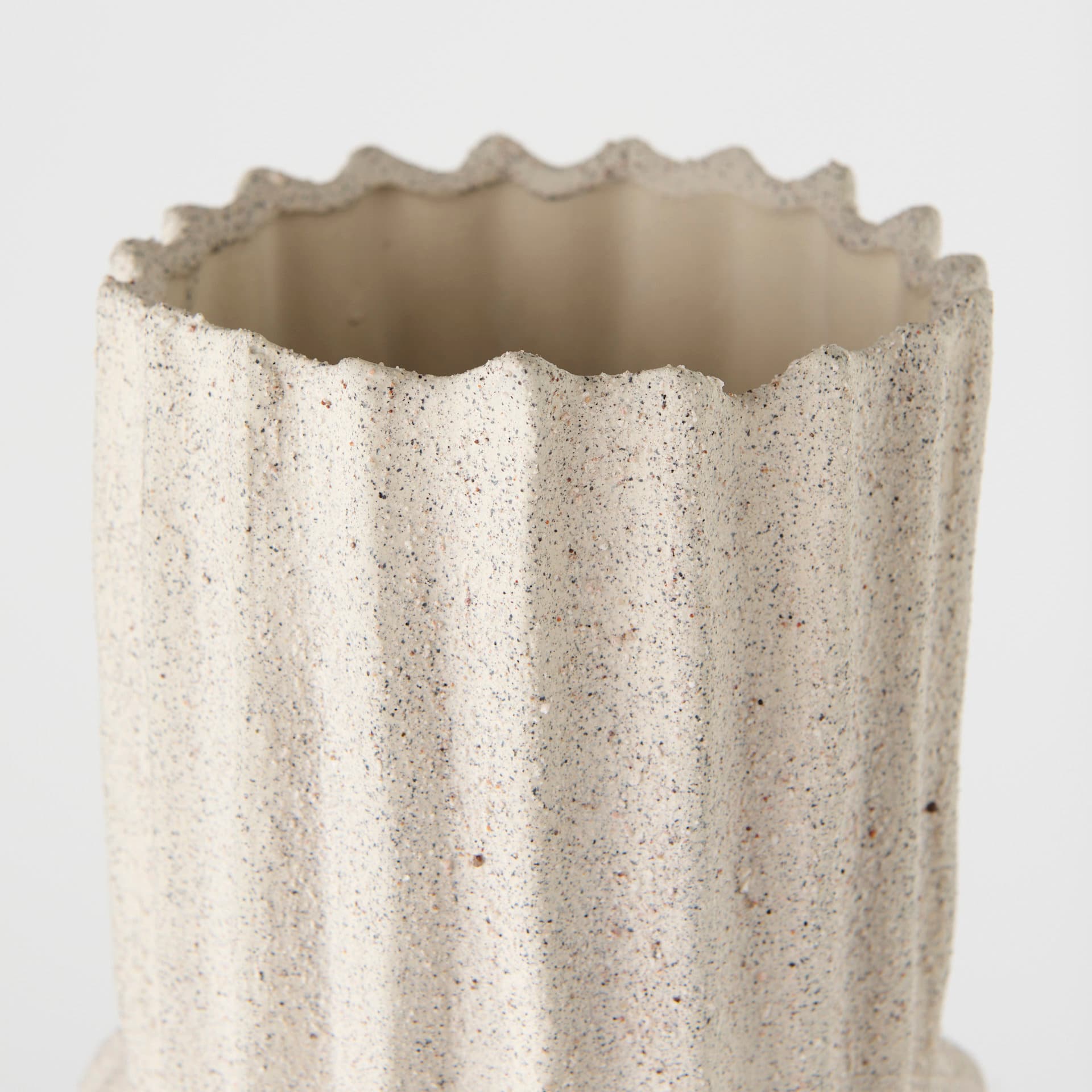 Cardon 23.0H Cream Ceramic Vase — product photograph