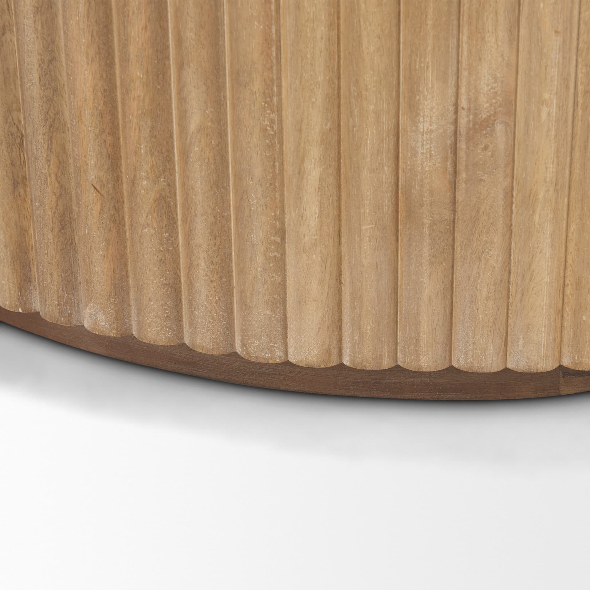 Terra Fluted Light Brown Wood 2-Door Accent Cabinet — product photograph