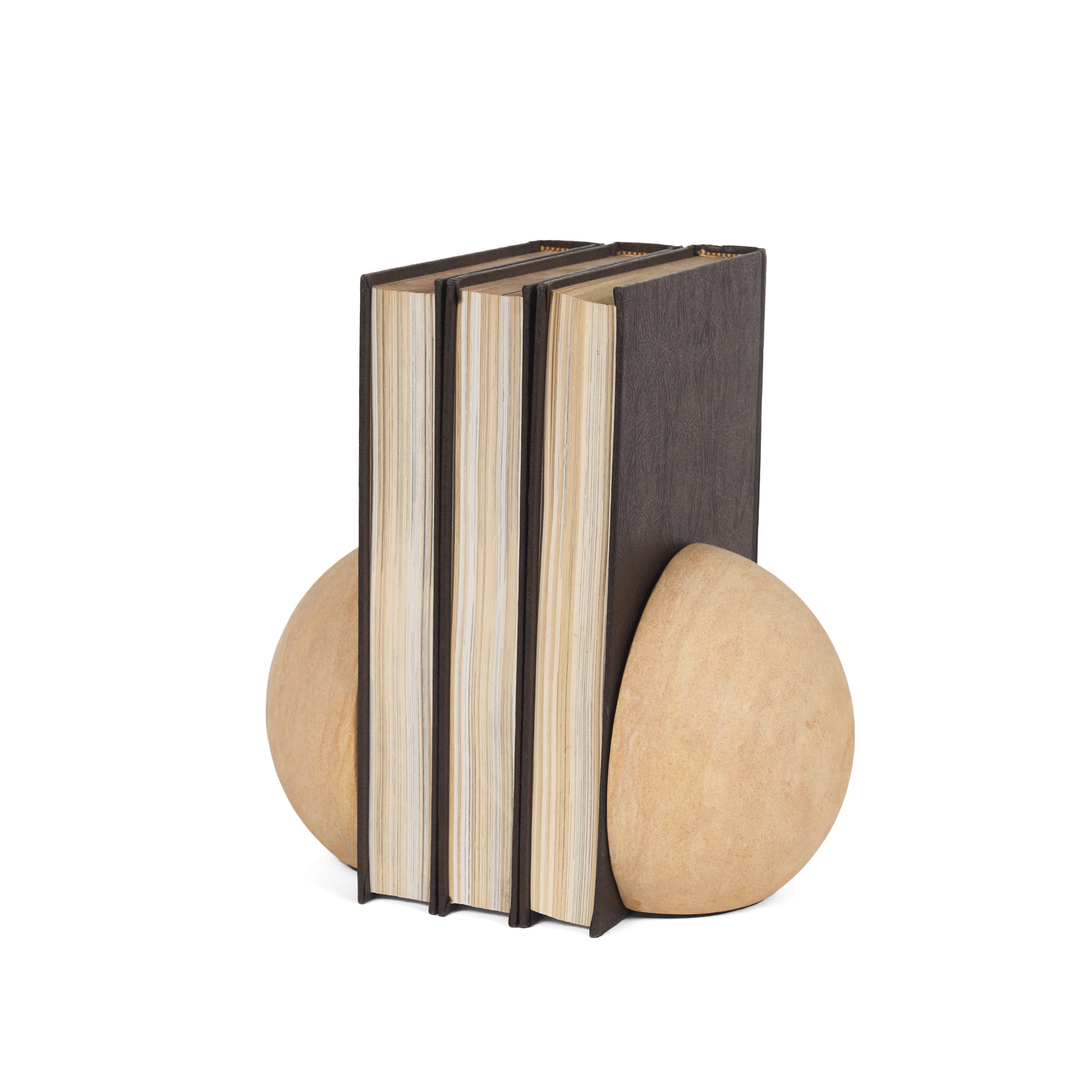 Rahmi Sandstone Orb Bookends — product photograph