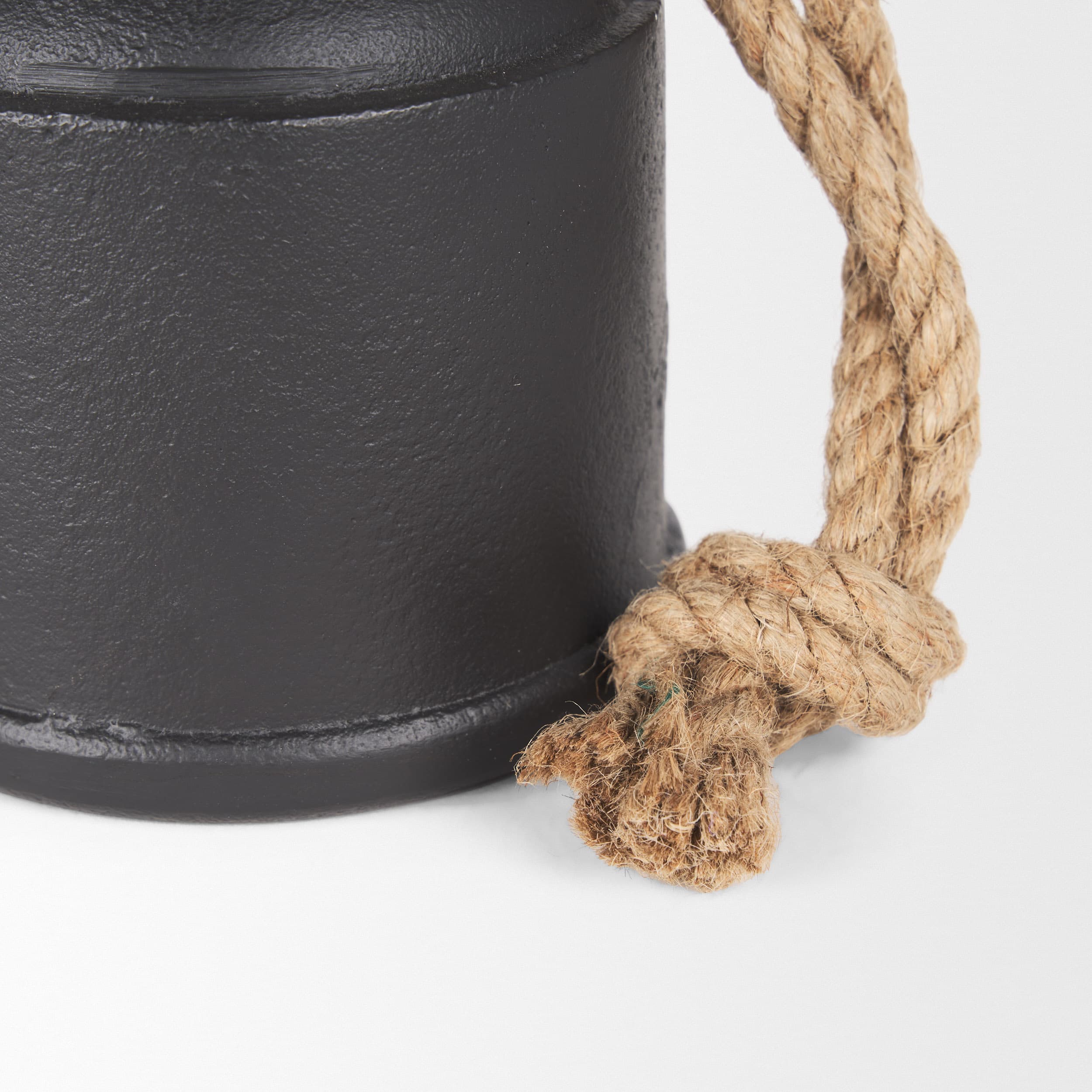 Quincy Medium Matte Black Metal Decorative Bell Object — product photograph