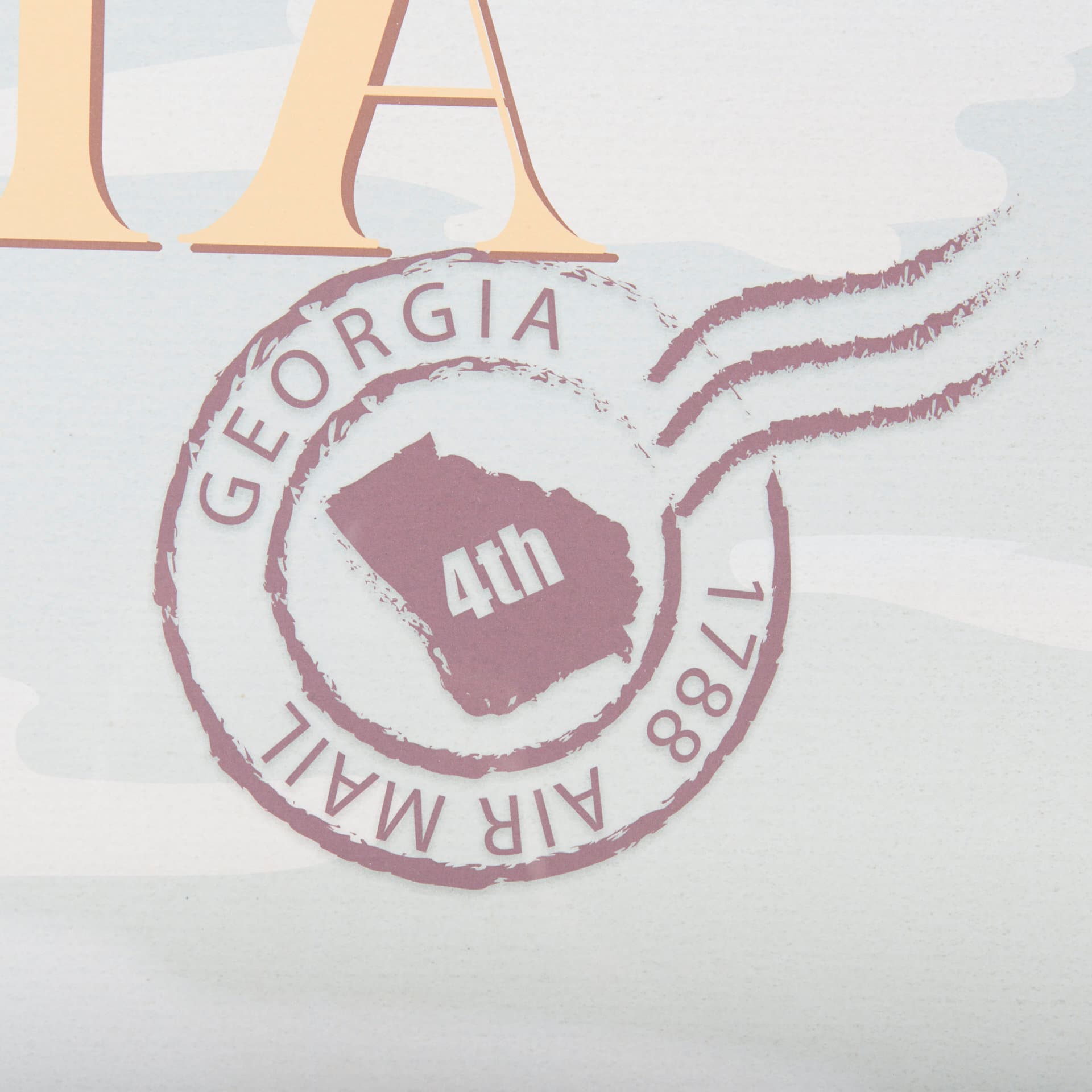 Georgia Go USA (XL) by Mercana Studio a Hand Embellished Decograph Framed Art Print under Glass — product photograph