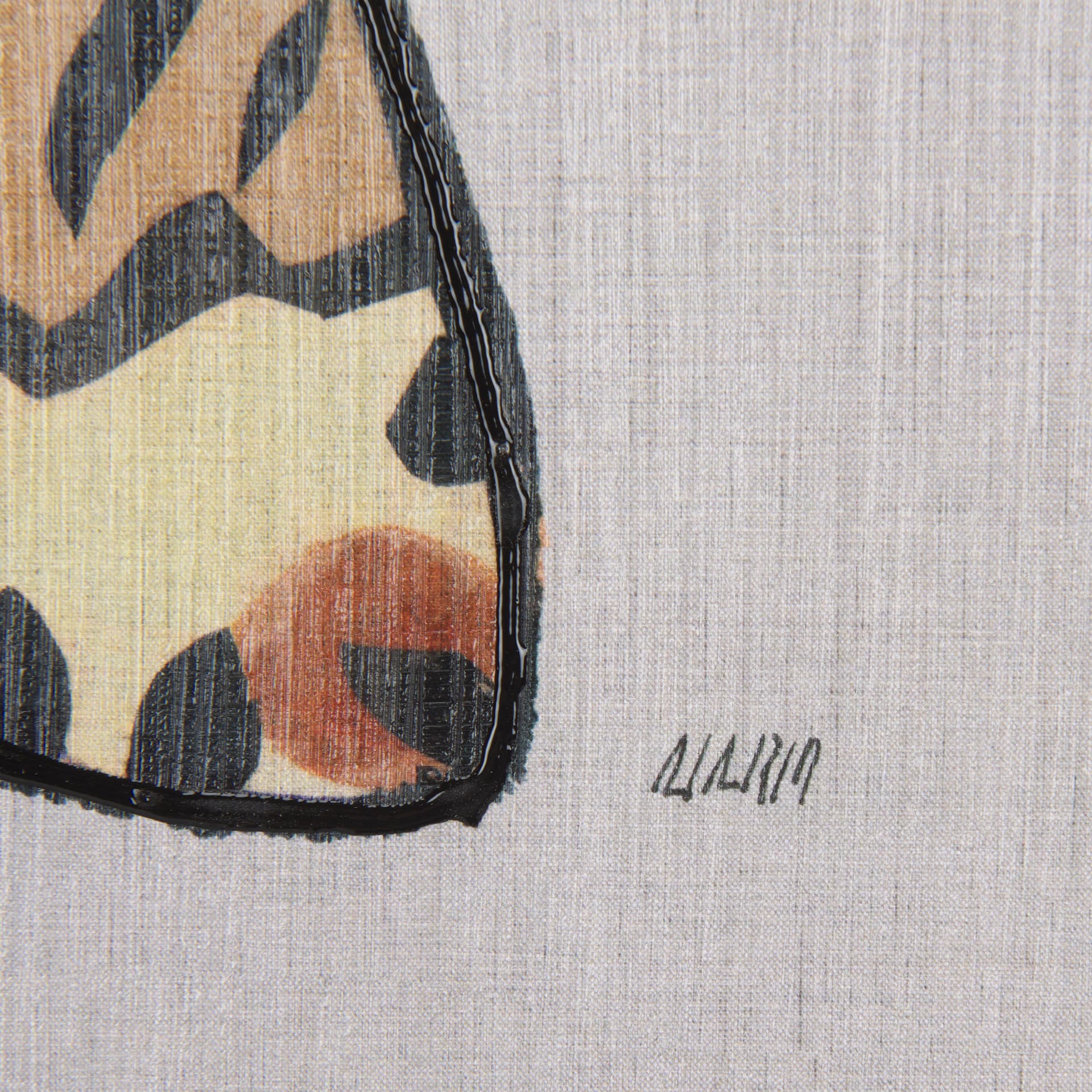 Moth III by Mercana Studio a Hand Embellished Textured Framed Art Print — product photograph