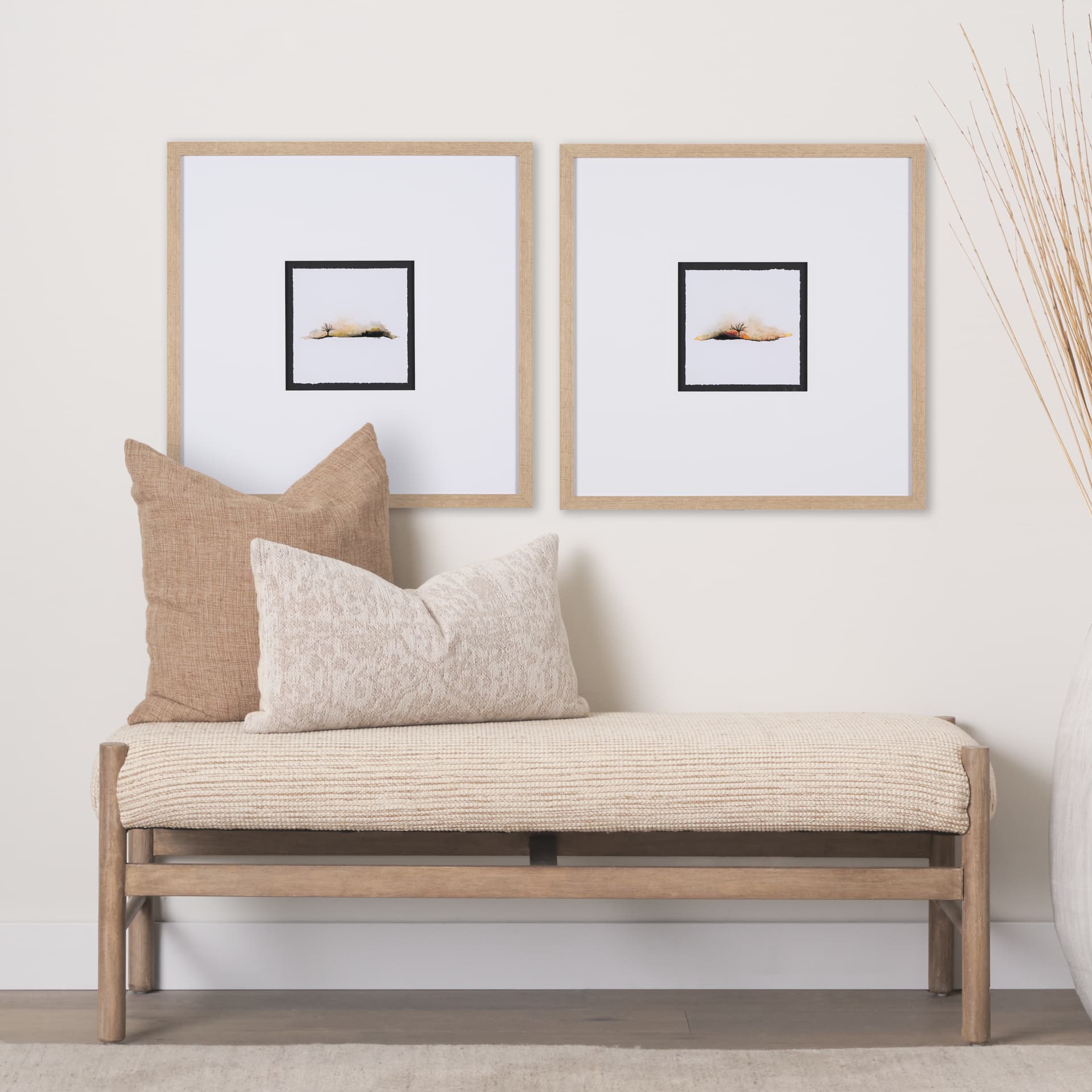 Sundown II by Mercana Studio a Framed Art Print — in a styled room