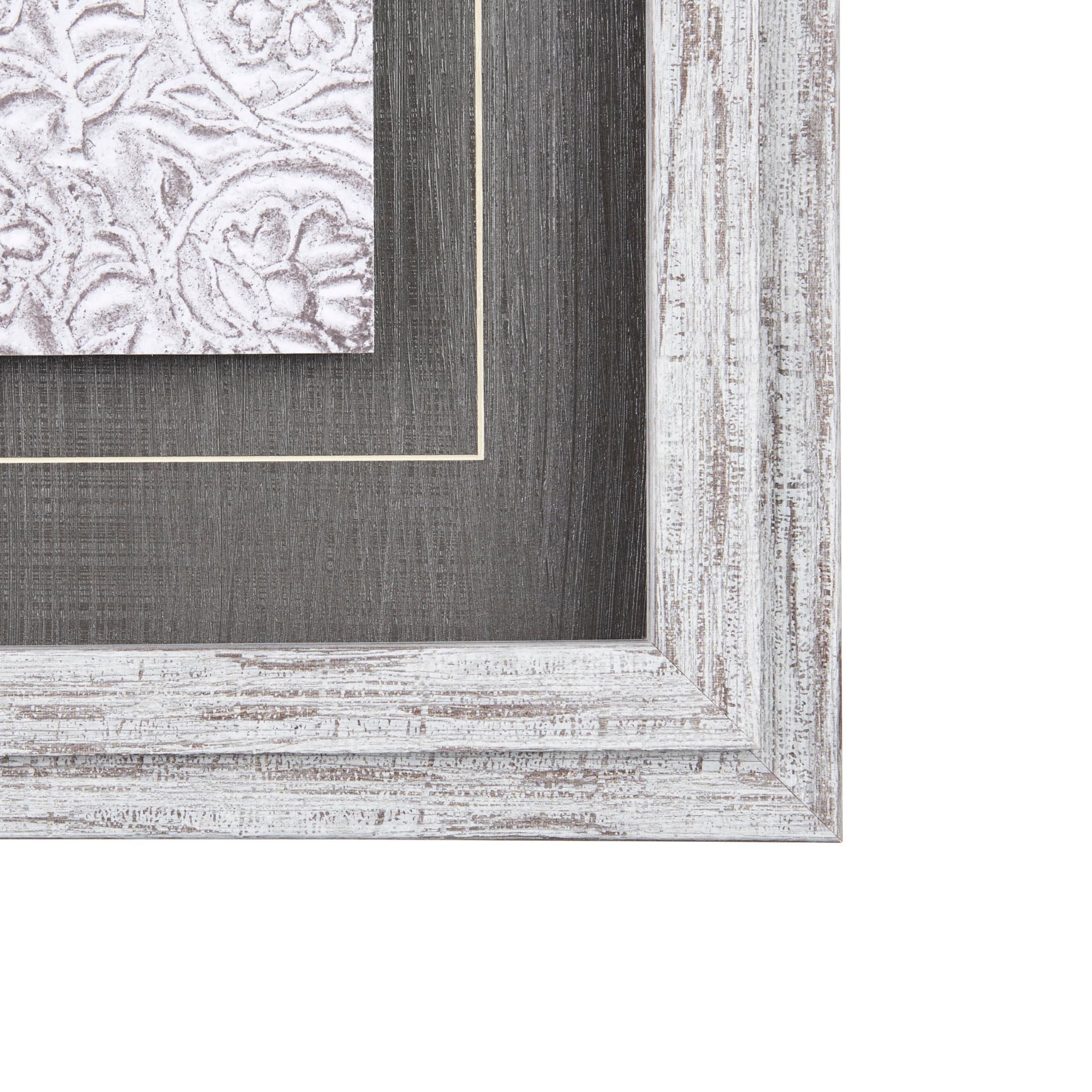 Vintage Tile Collection IV by Mercana Studio a Hand Embellished Textured Framed Art Print — product photograph