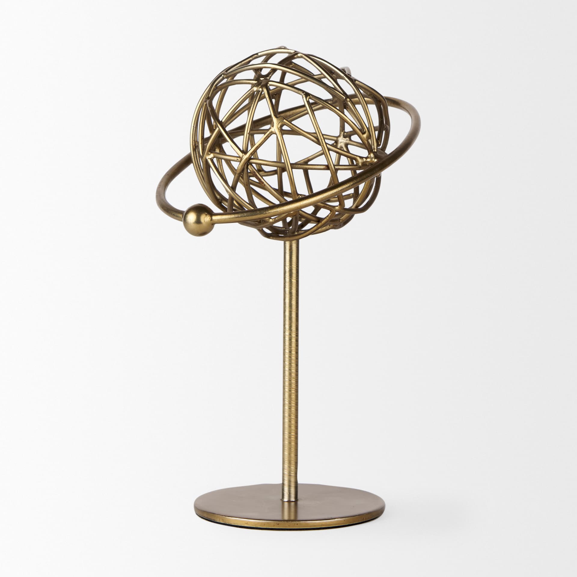 Atlas 10.0L x 8.0W x 12.0H Gold Metal Solar System Ornament — product photograph