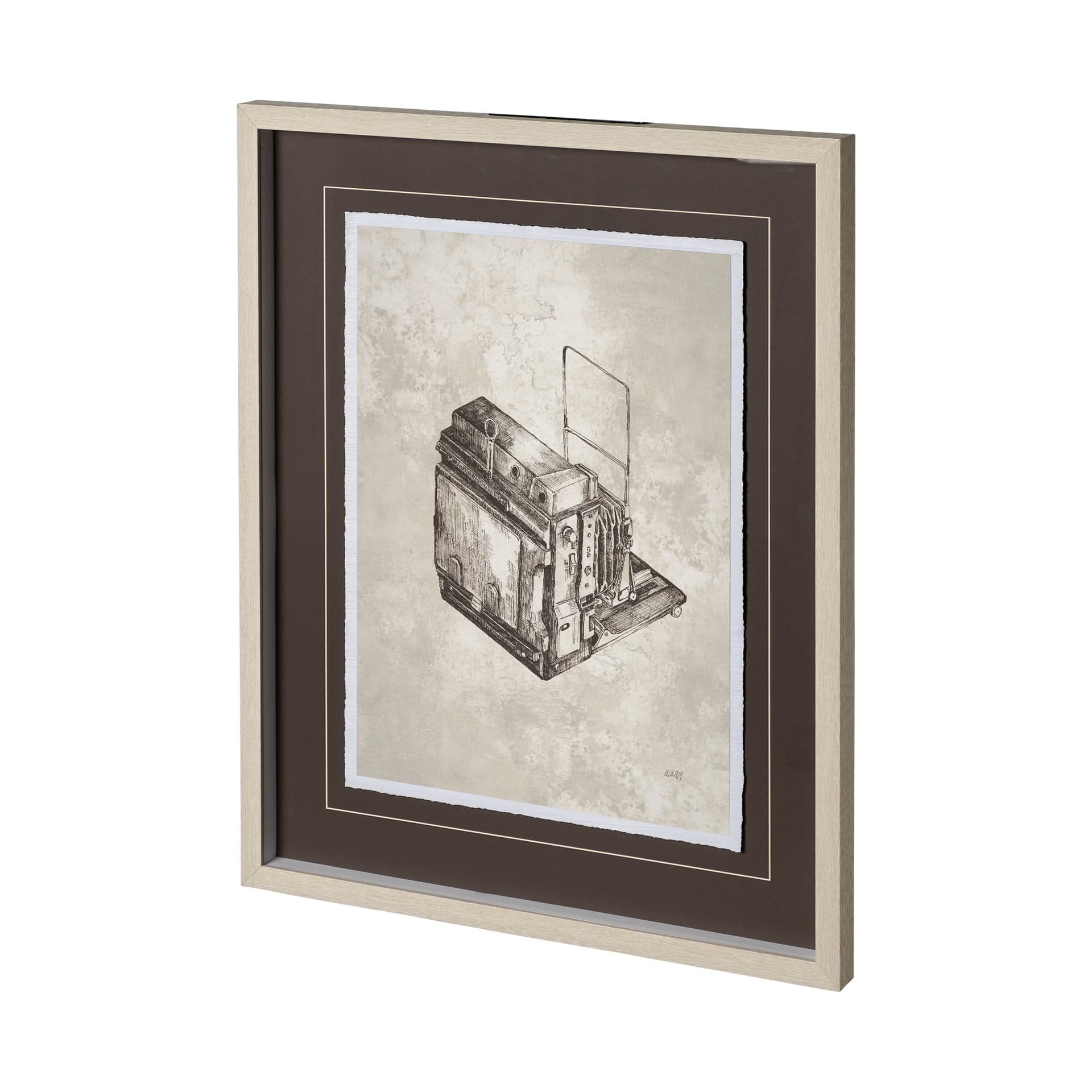 Pacemaker Bronze II by Alarm a Hand Embellished Textured Framed Art Print Matted under Glass — product photograph