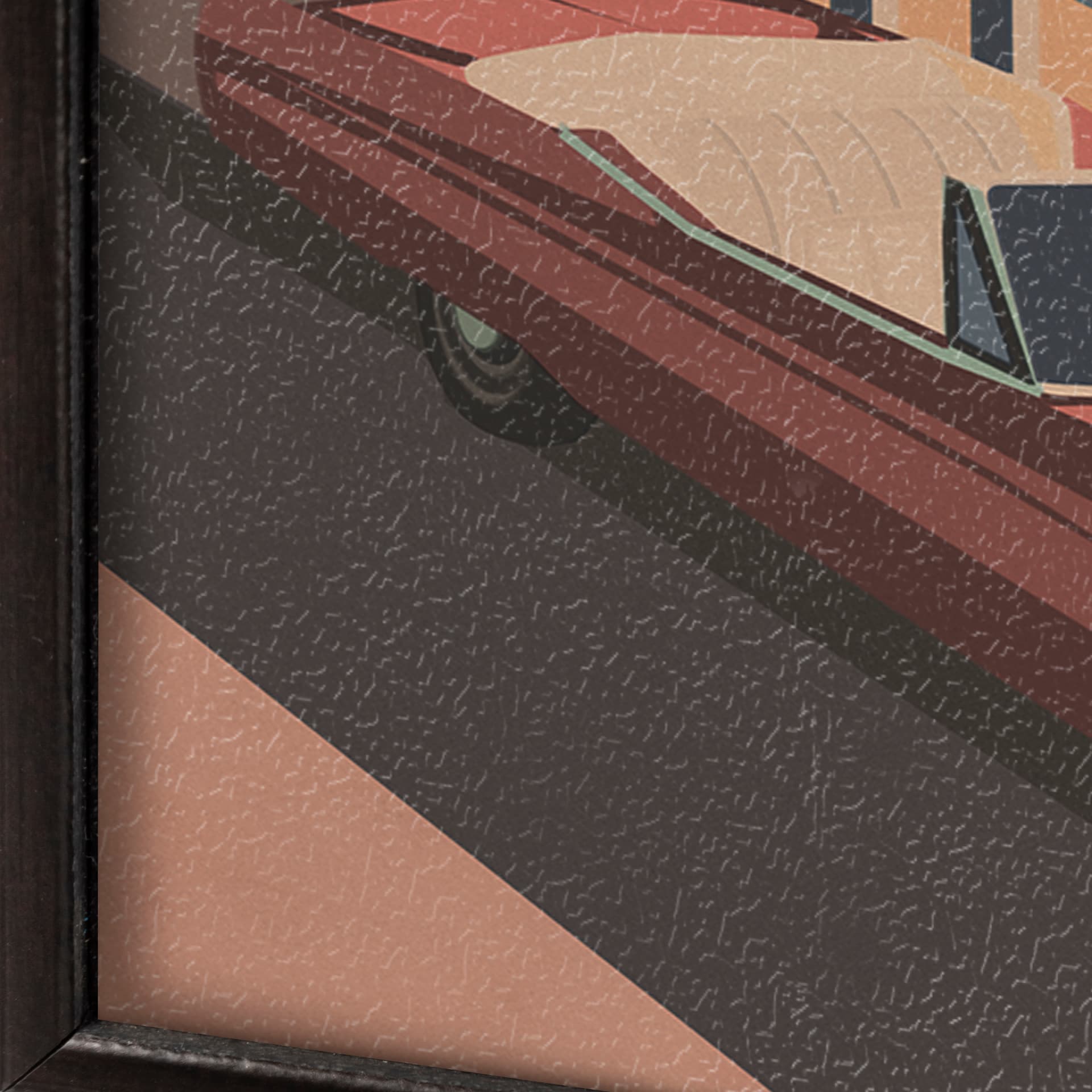 California Go USA (SM) by Mercana Studio a Hand Embellished Decograph Framed Art Print — product photograph