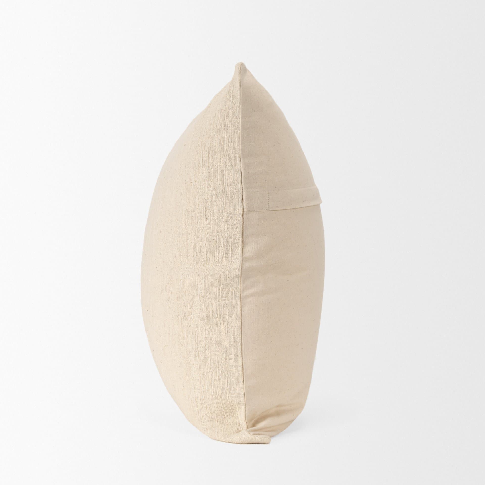 Jenner 22x22 Cream Cotton Linen Blend Square Pillow Cover w/Filler — product photograph