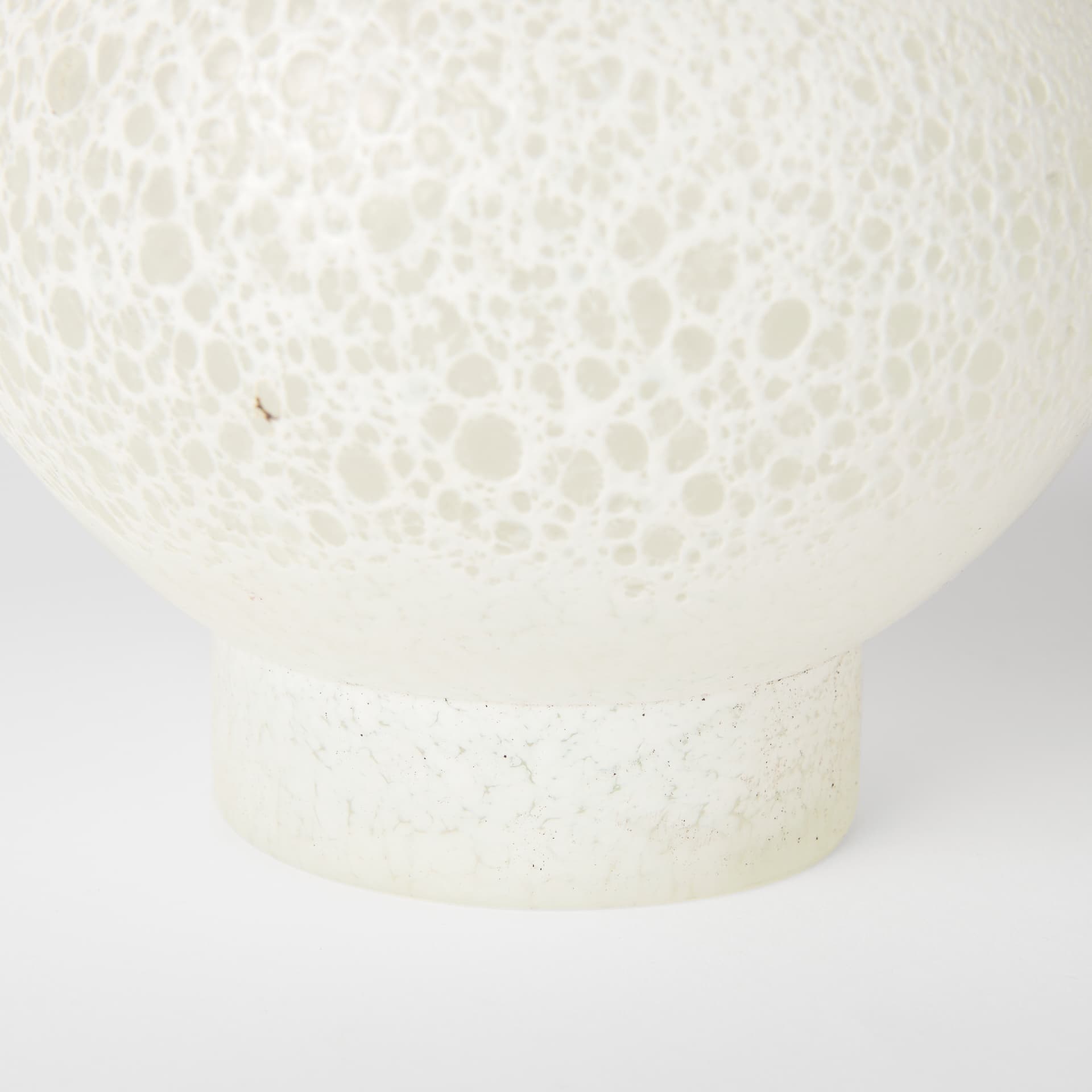 Heket Short White Glass Vase — product photograph
