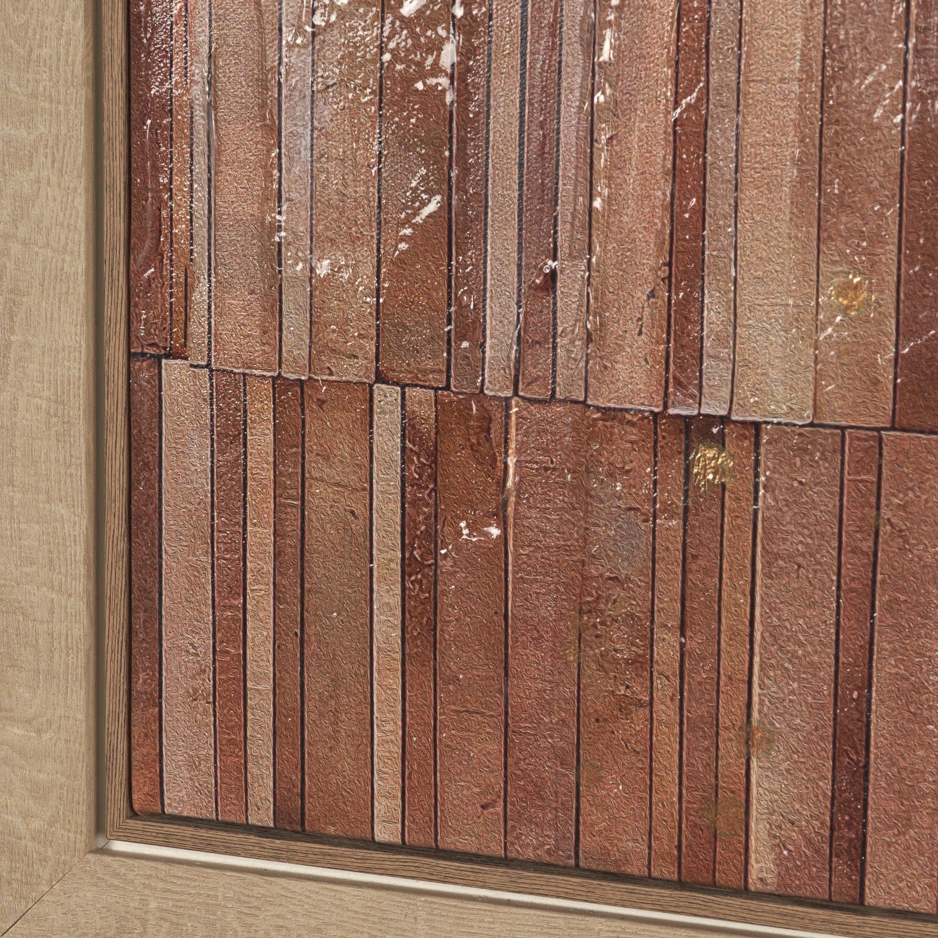 Terracotta Wall I by Flora Kouta Hand-Embellished Textured Framed Canvas Artwork — product photograph